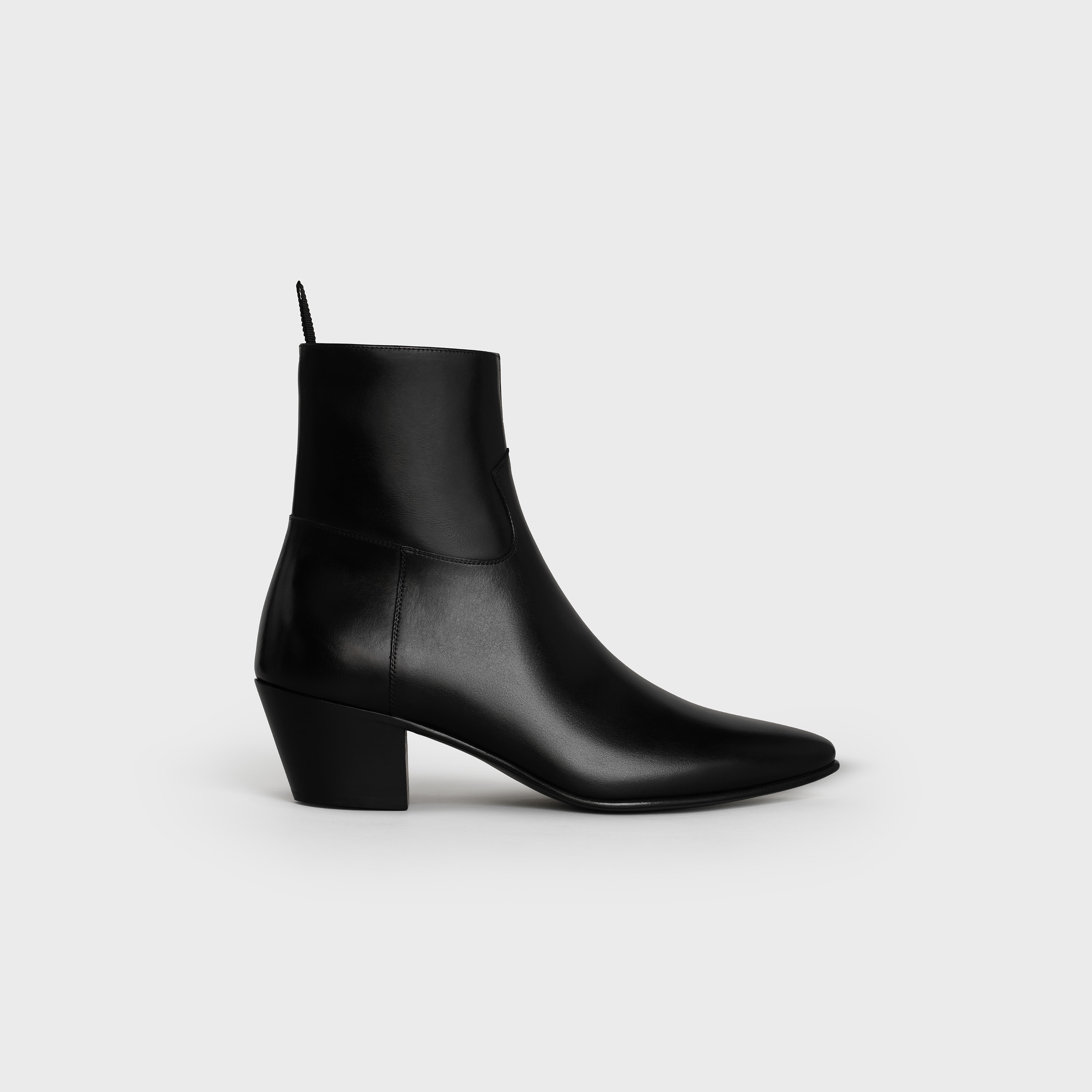 CELINE Celine Jacno Zipped Boot in Shiny calfskin | REVERSIBLE