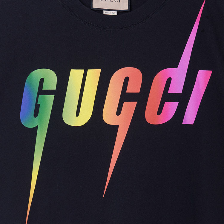 GUCCI GUCCI Rainbow Gucci Blade Tee 'Black' 616036-XJFF9