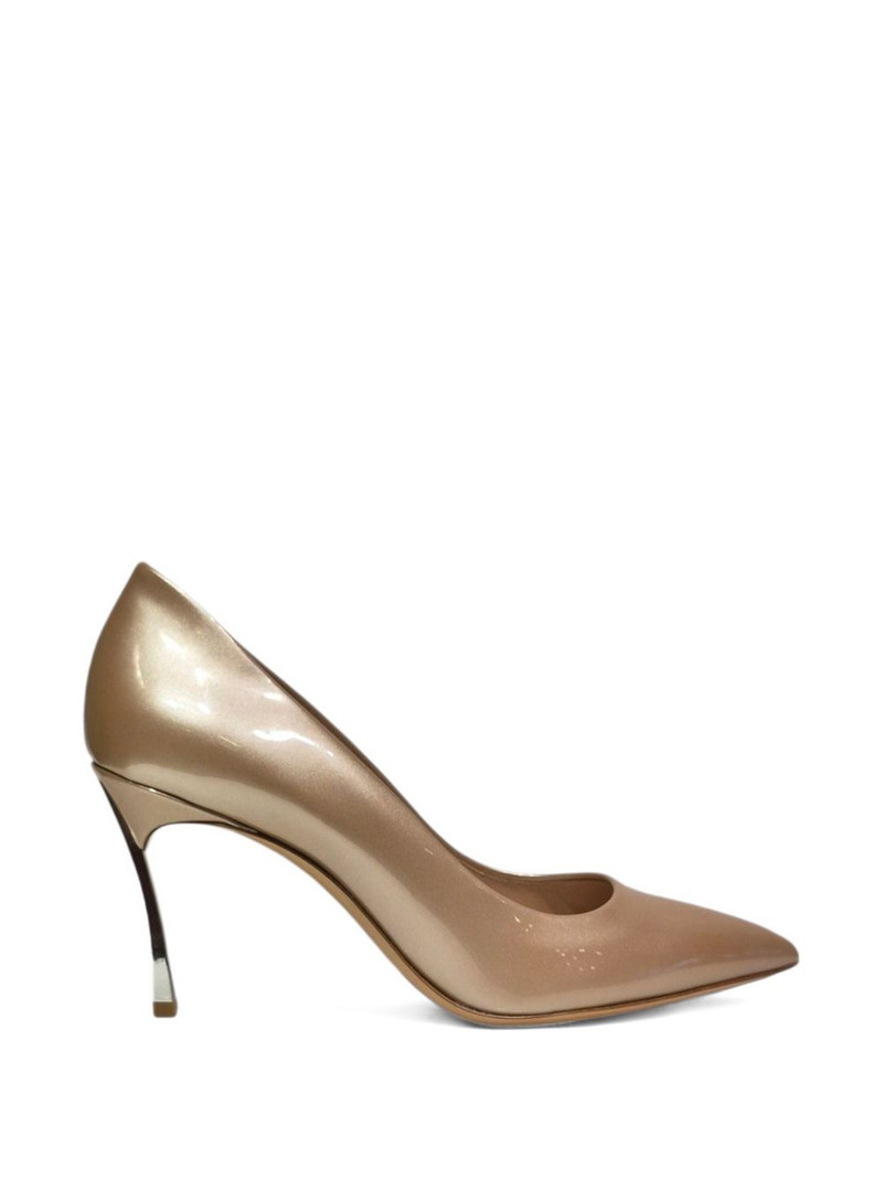 pointed-toe sculptural heel pumps 1