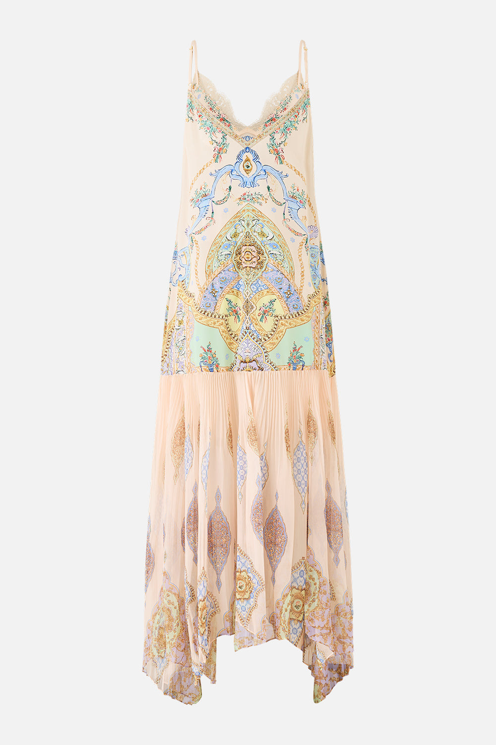 MINIMAL SLIP WITH PLEATED CHIFFON SKIRT - 8