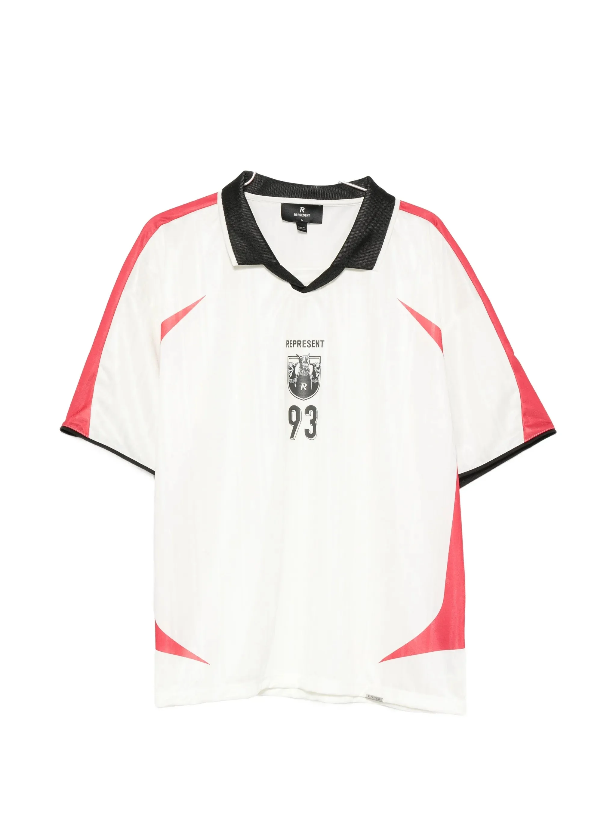 Represent Spike Logo-print Polo-collar T-shirt - 1