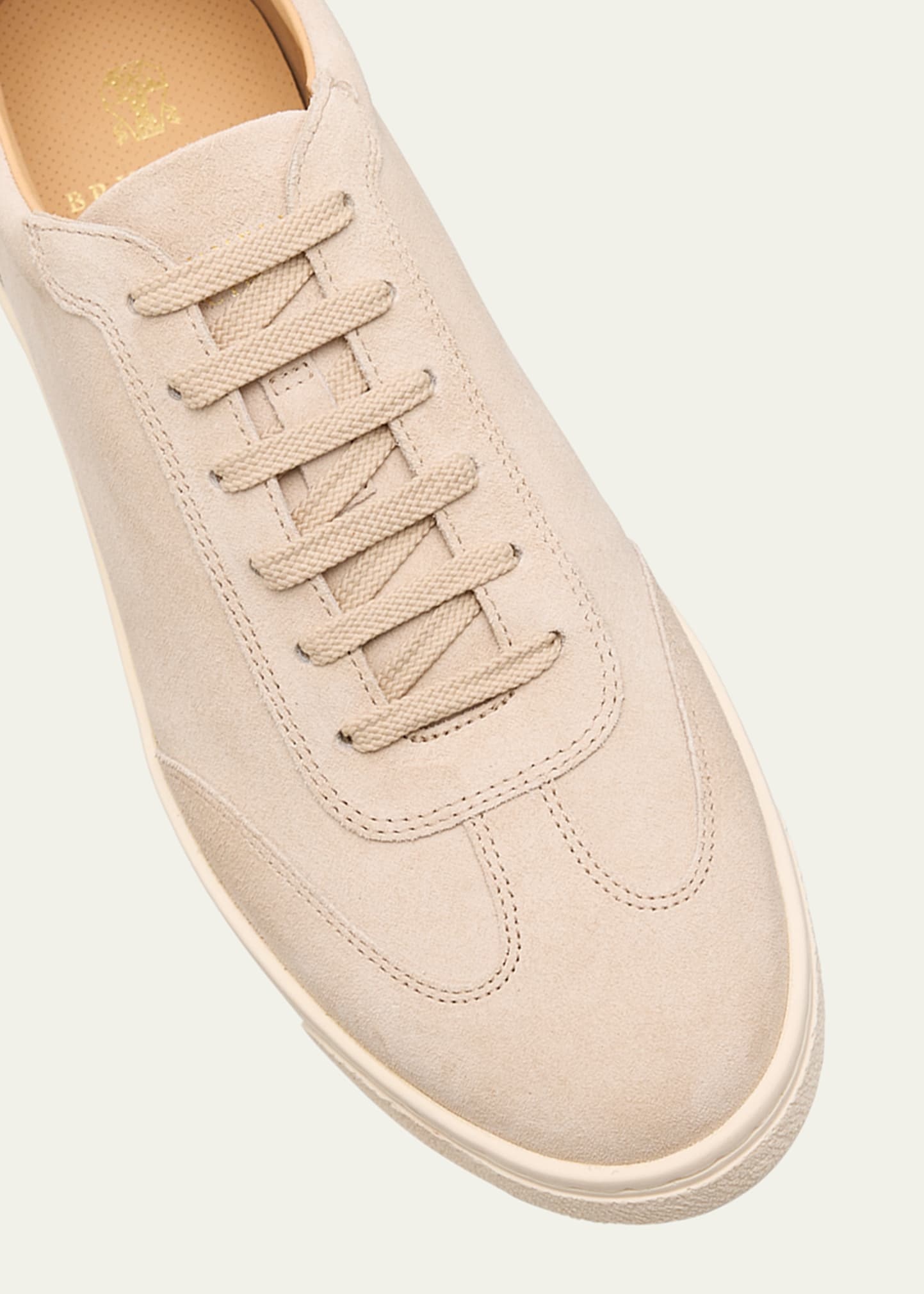 Men's Suede T-Toe Low-Top Sneakers - 6