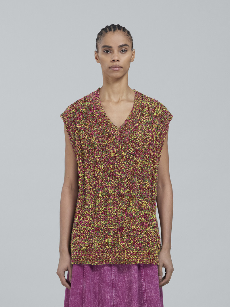 Marni VISCOSE AND COTTON CHENILLE VEST outlook