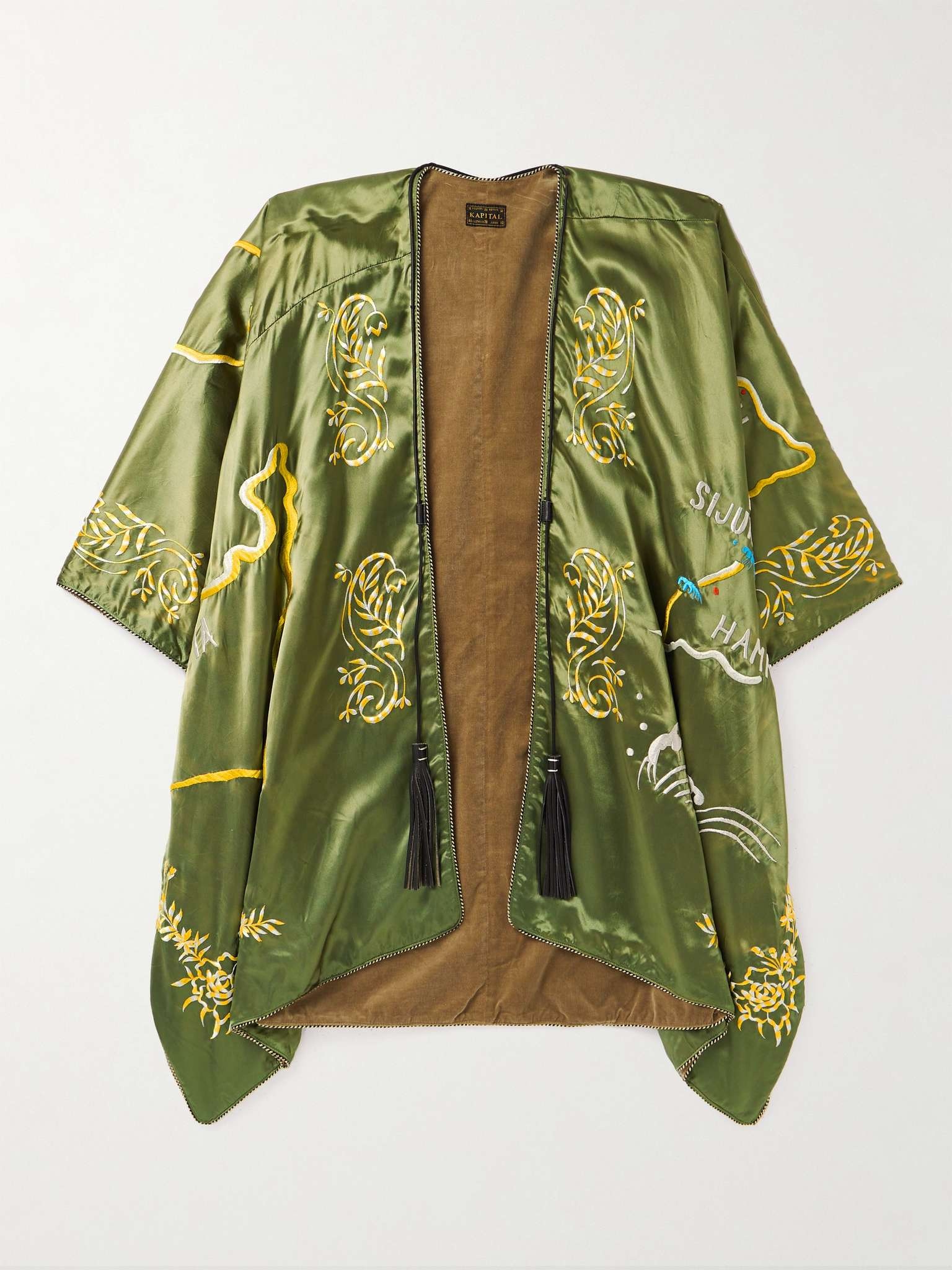 J-Wave Embroidered Satin Jacket - 1