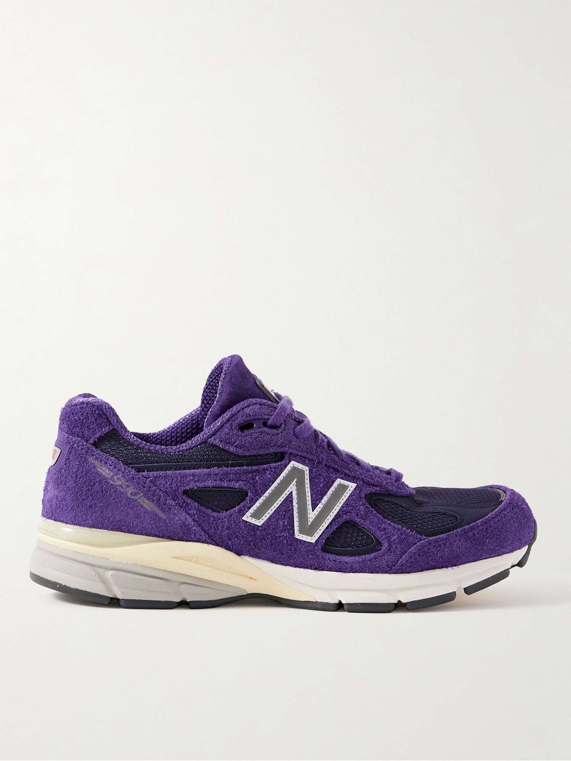 990v4 Rubber-Trimmed Mesh and Suede Sneakers - 1