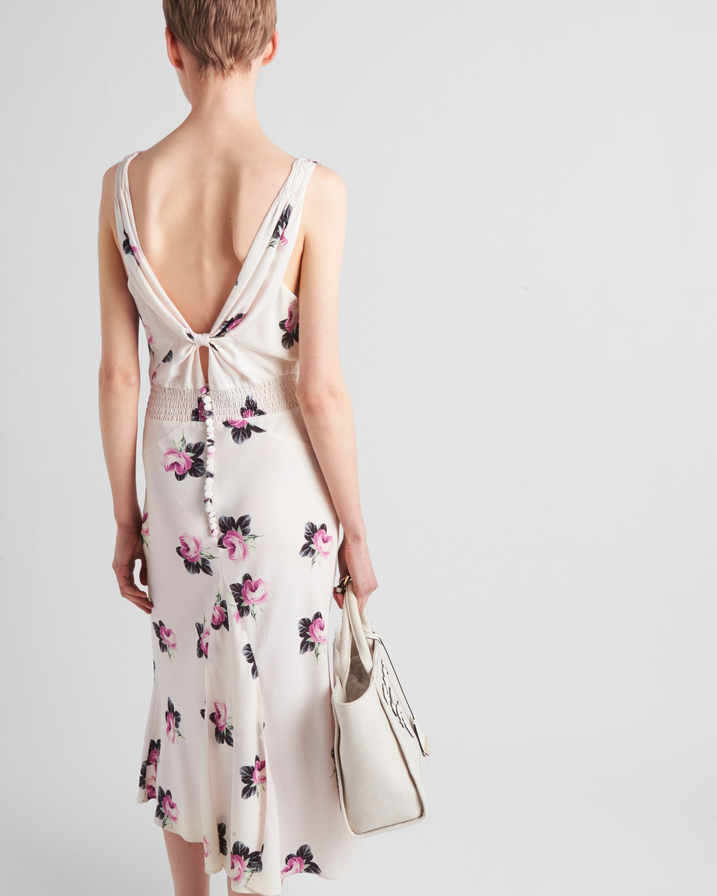 Printed sablé dress - 5