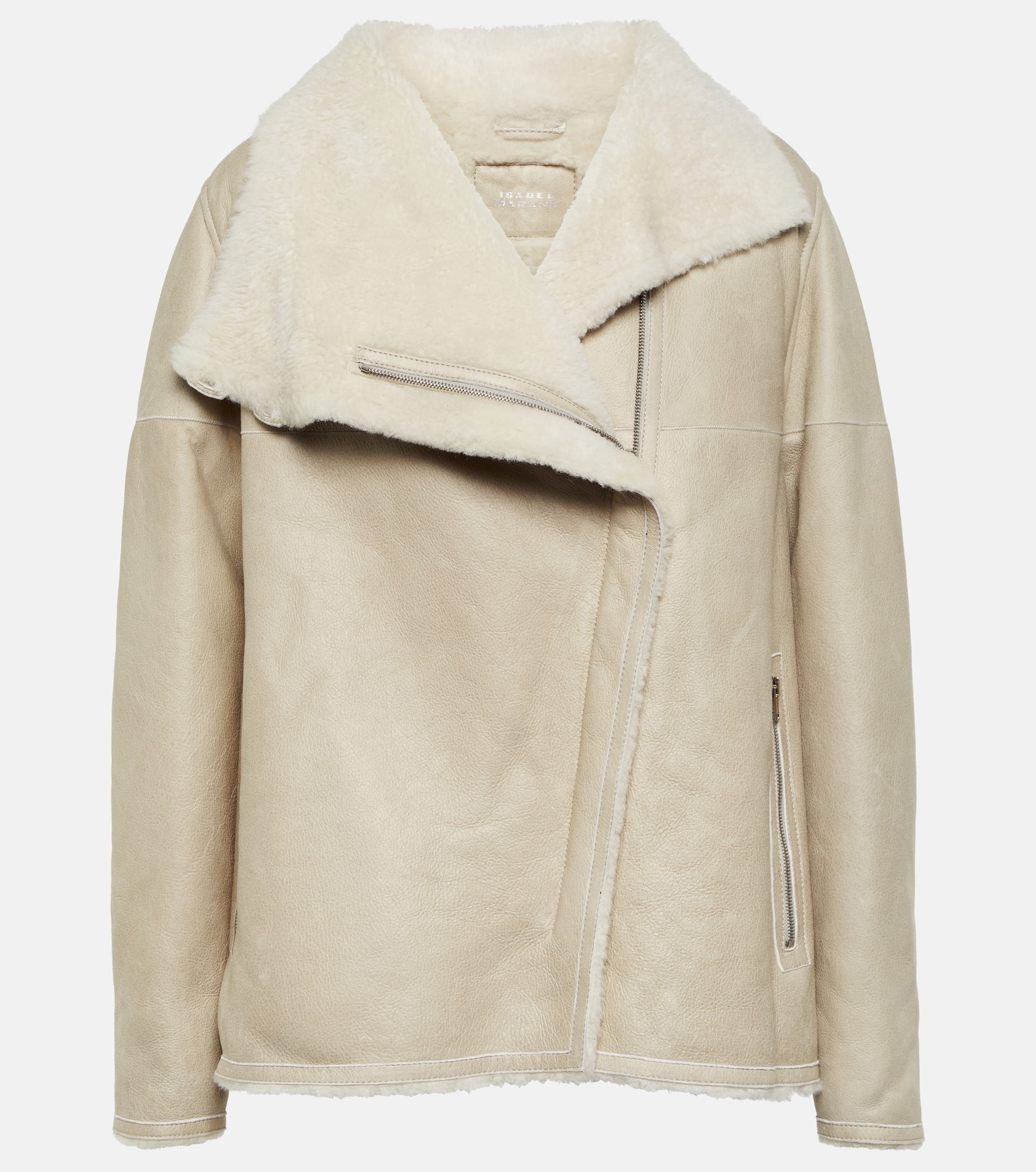 Abeliki shearling-lined suede jacket - 1