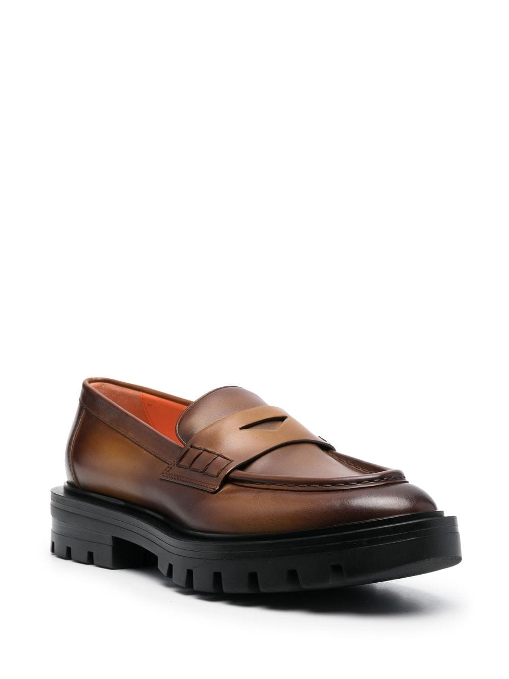 leather penny loafers - 2