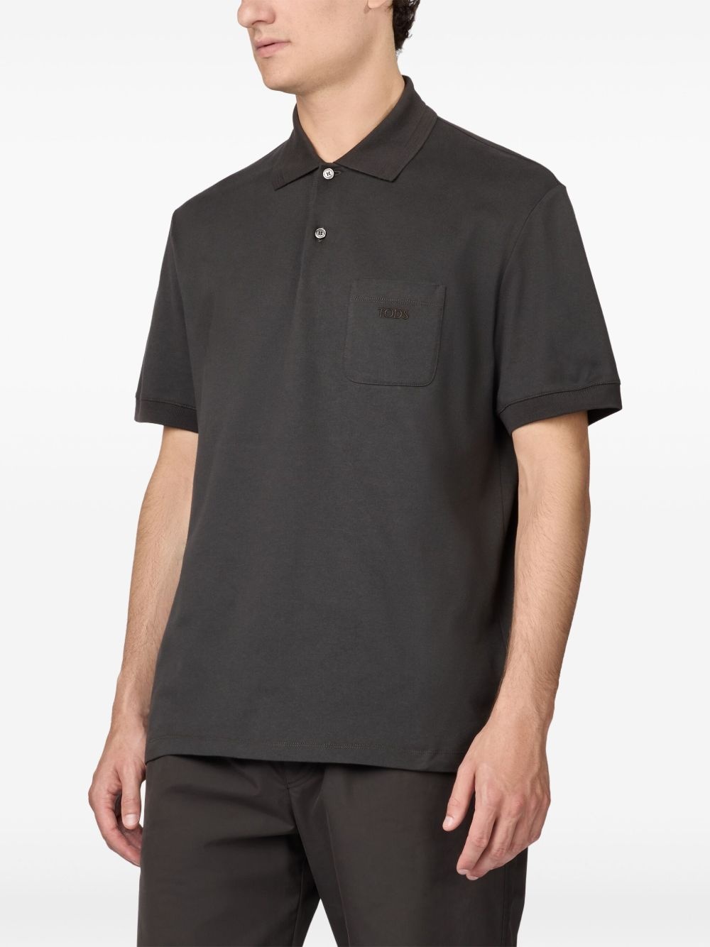 pocket-embroidered polo shirt - 3