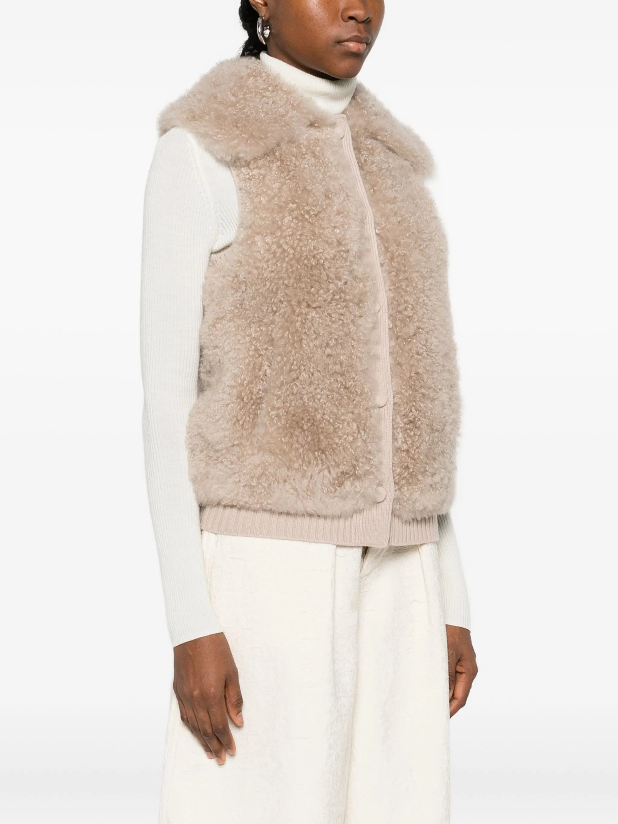 Yves Salomon Textured Gilet - 3