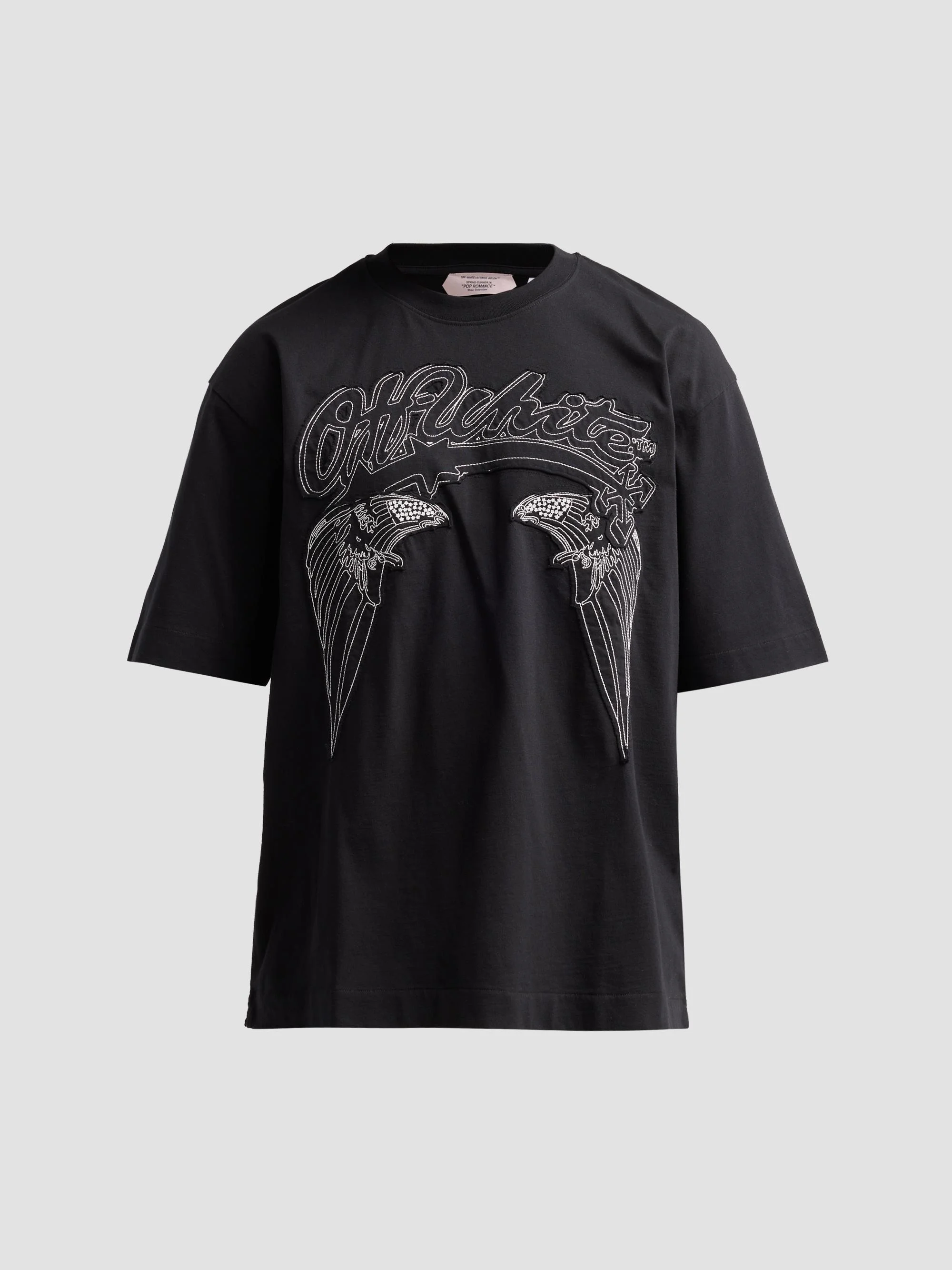 Men's Skyline Skate Cotton Crewneck T-Shirt - Black - 1