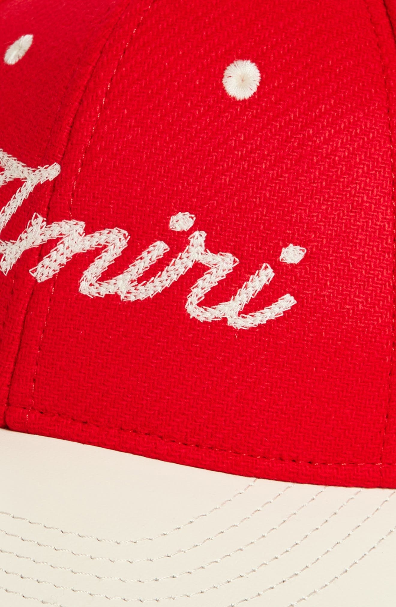 AMIRI Panther Patch Two-Tone Baseball Cap in Deep Red at Nordstrom - 3