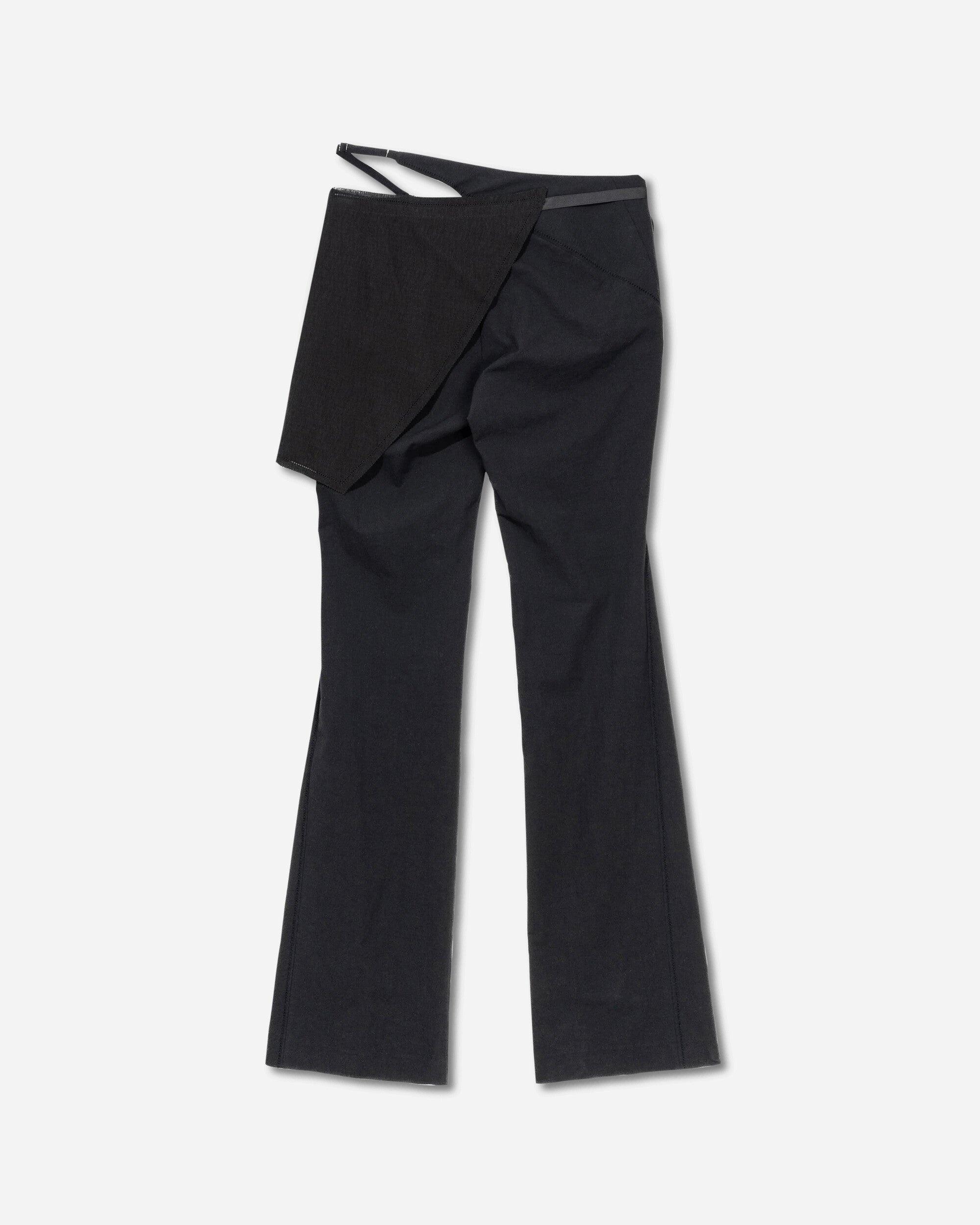 Women's Tie Scarf Pants Black - 2