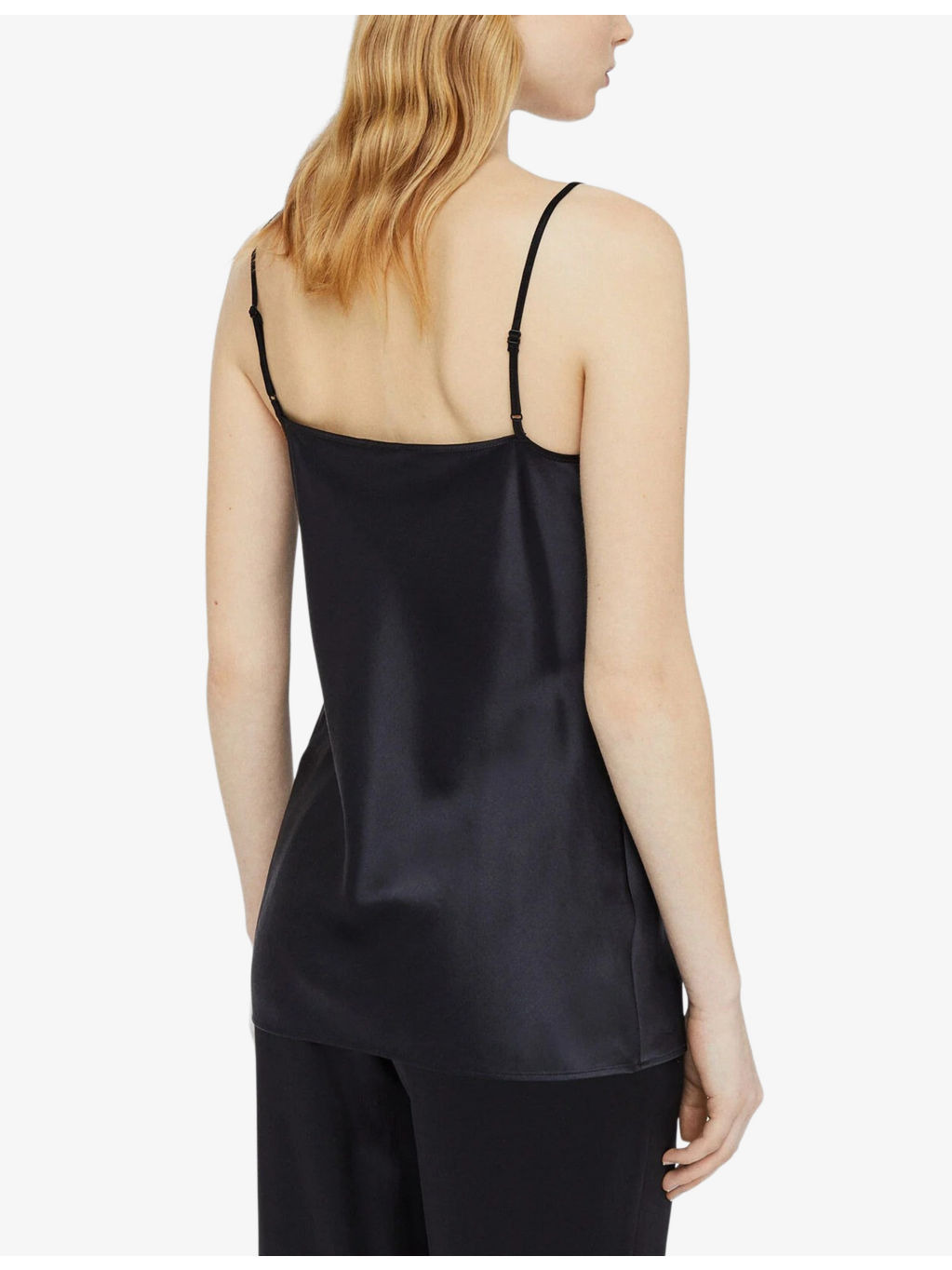 Clea V-neck spaghetti-strap silk top - 4
