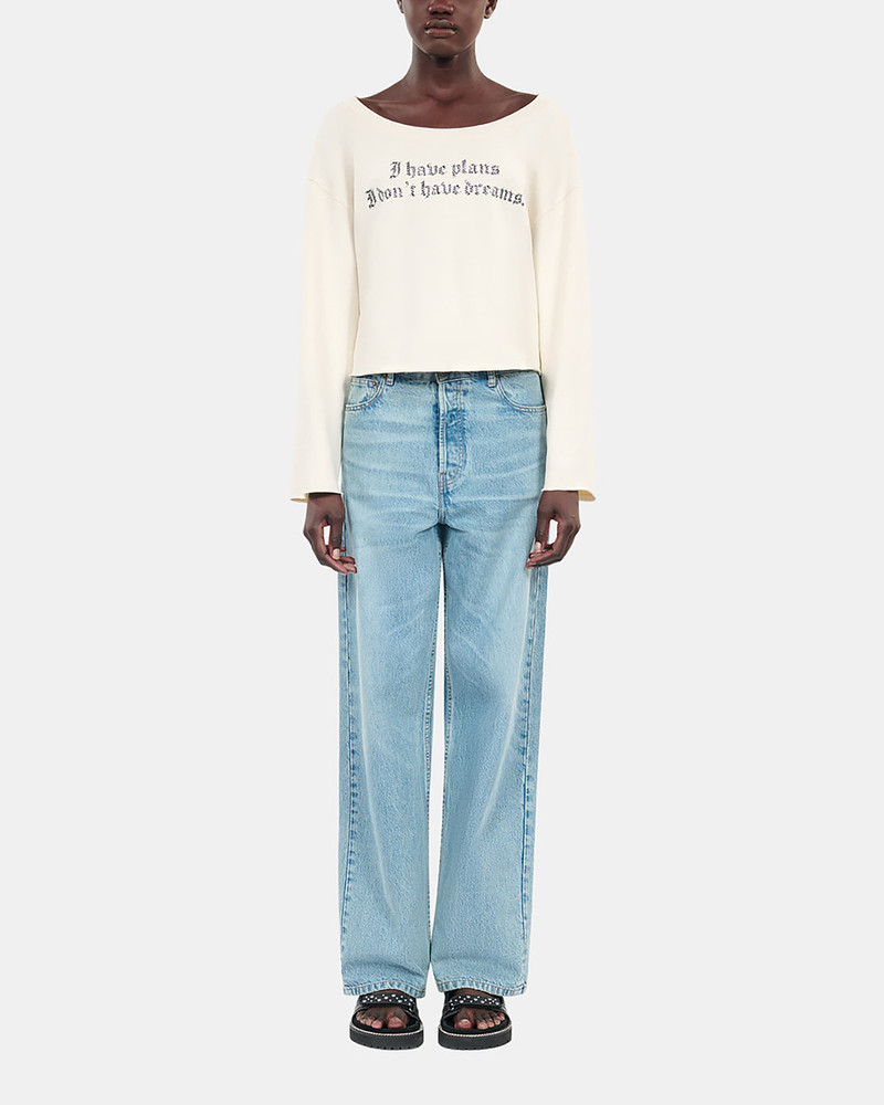 ECRU I HAVE PLANS SERIGRAPHY SWEATSHIRT 3