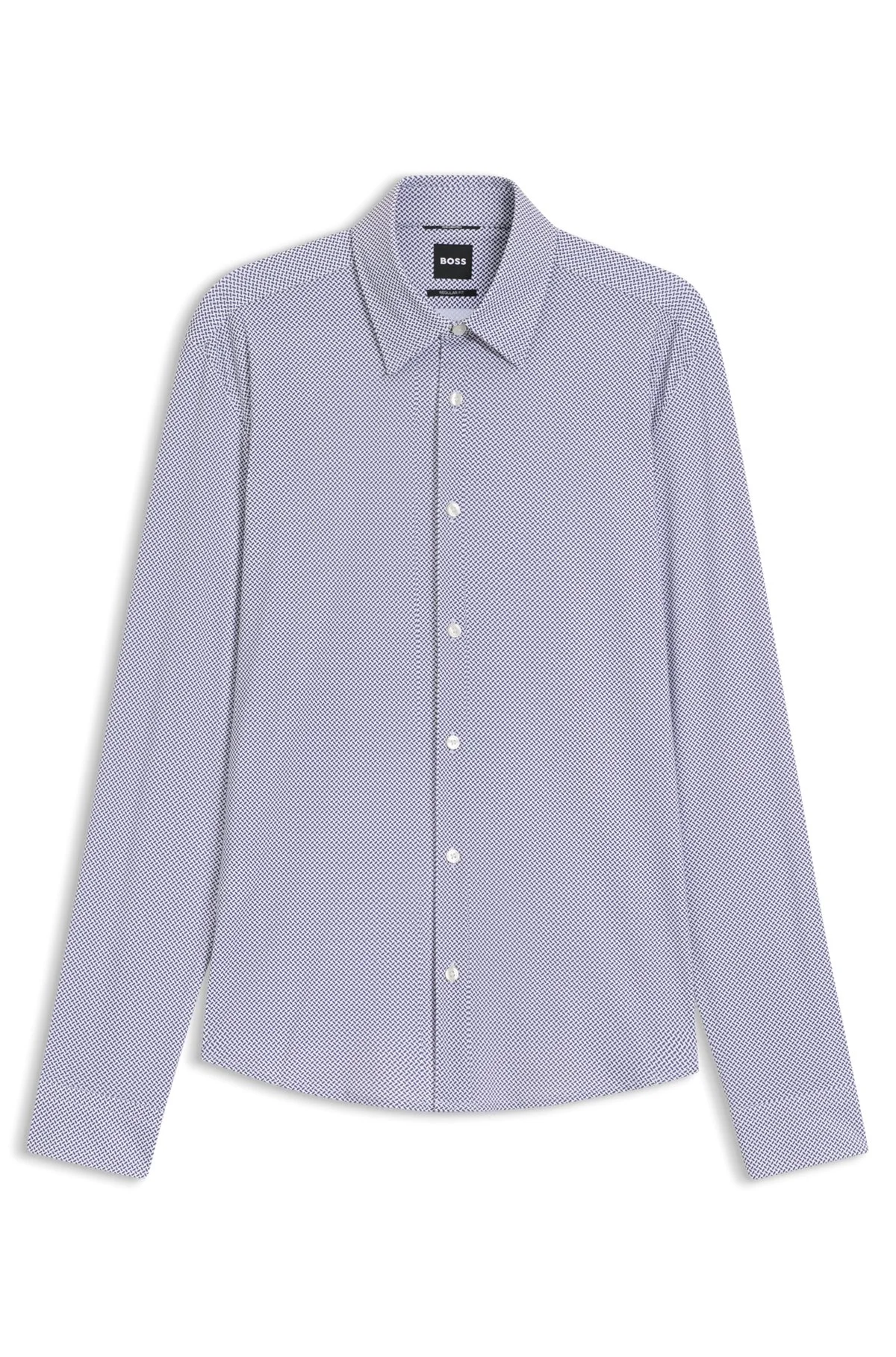 PRINTED REGULAR-FIT SHIRT IN PERFORMANCE-STRETCH JERSEY - 1