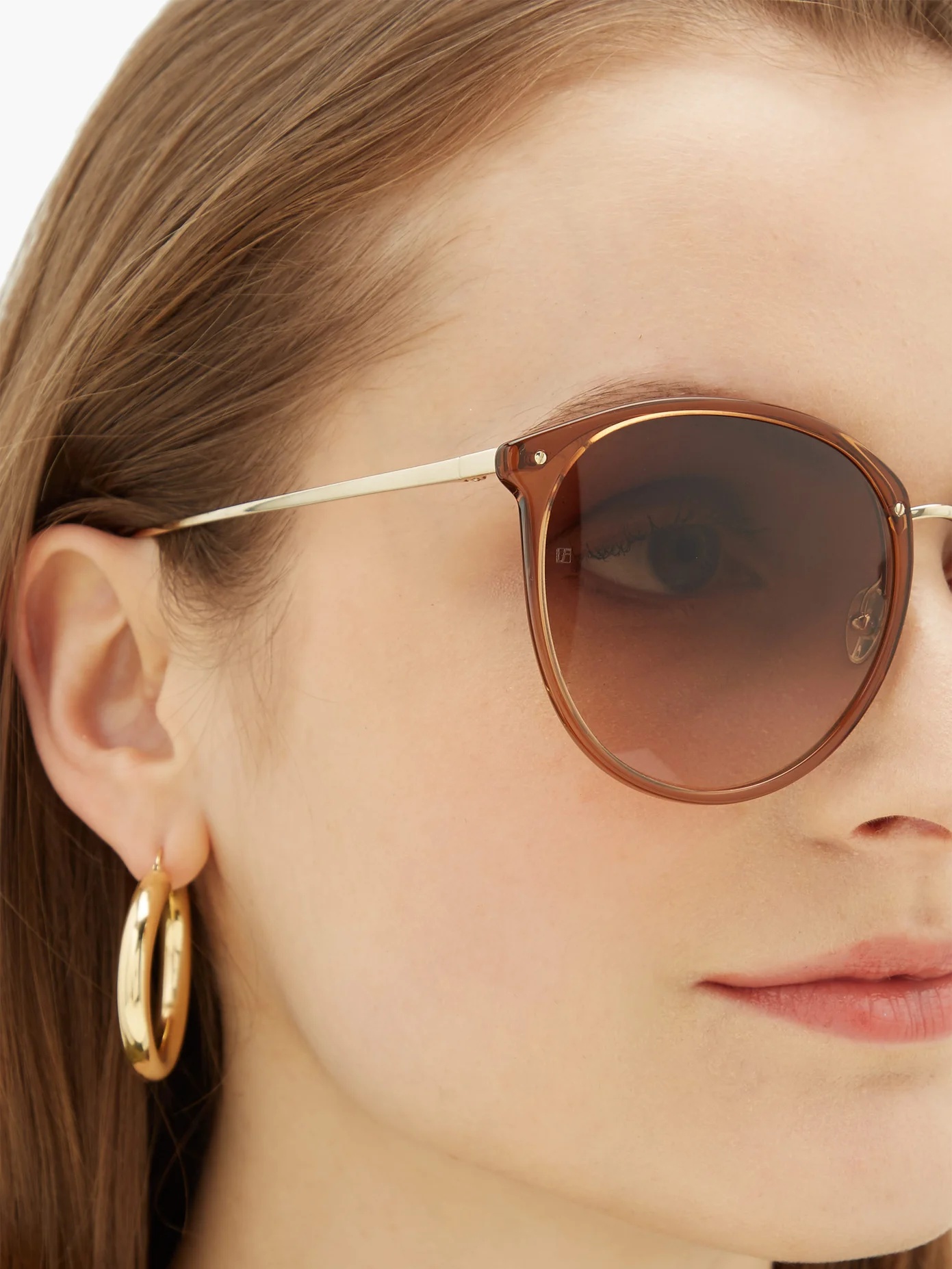 Round acetate sunglasses - 3