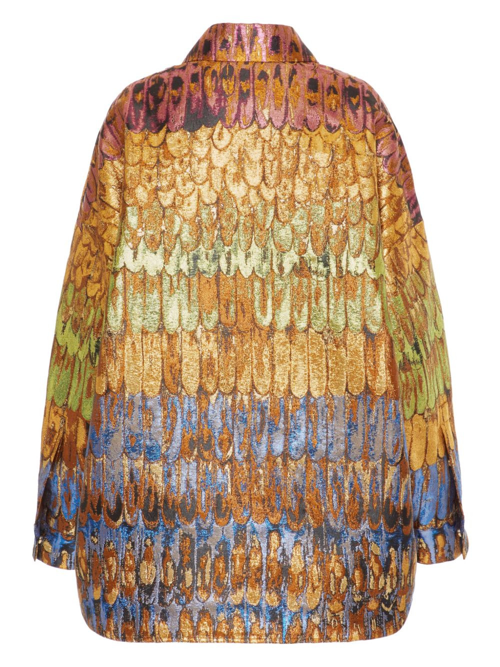 Golden Wings brocade overshirt - 2