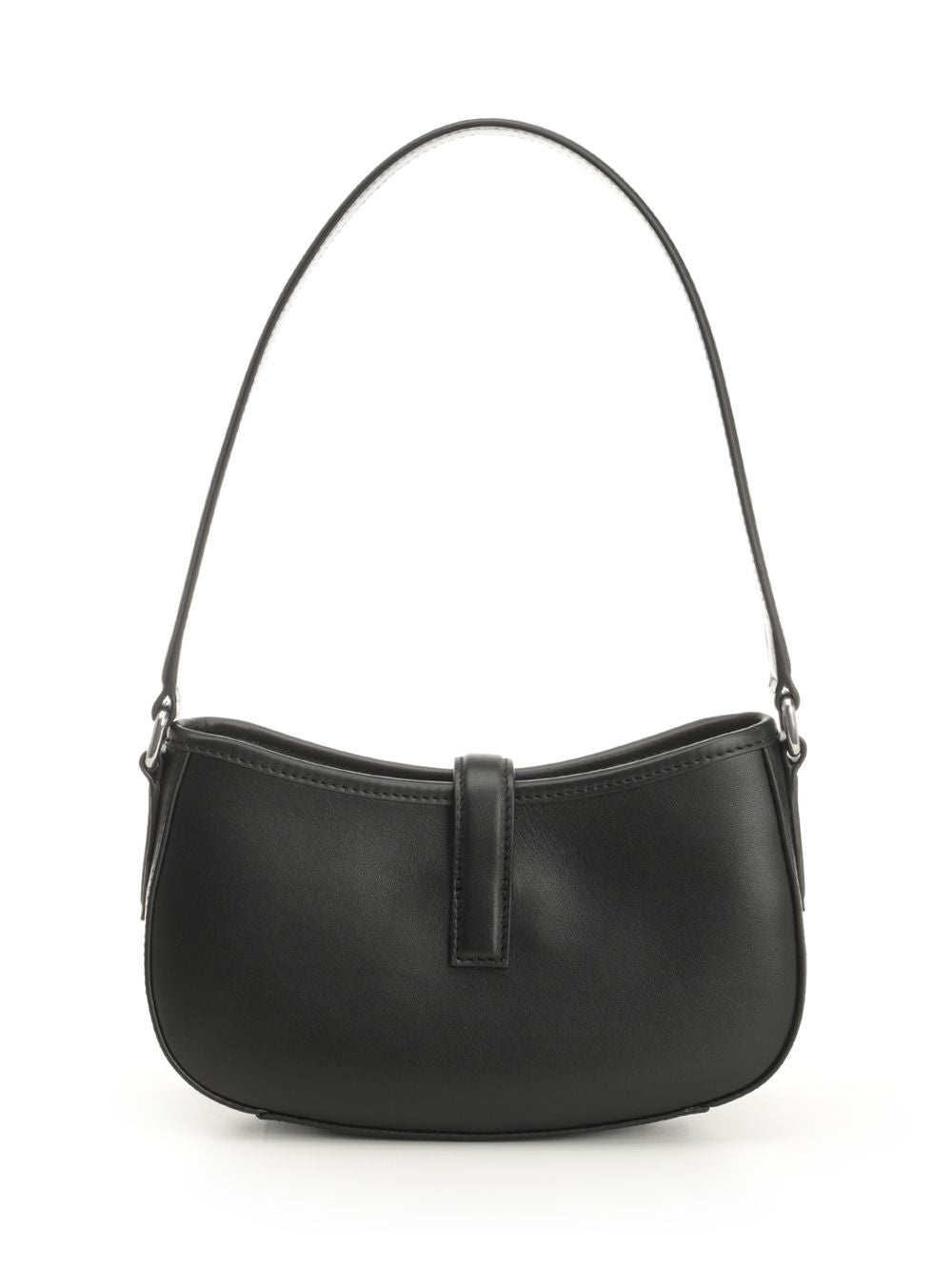 T-Bar Shoulder Mini Leather Bag Shoulder Bags Black - 3