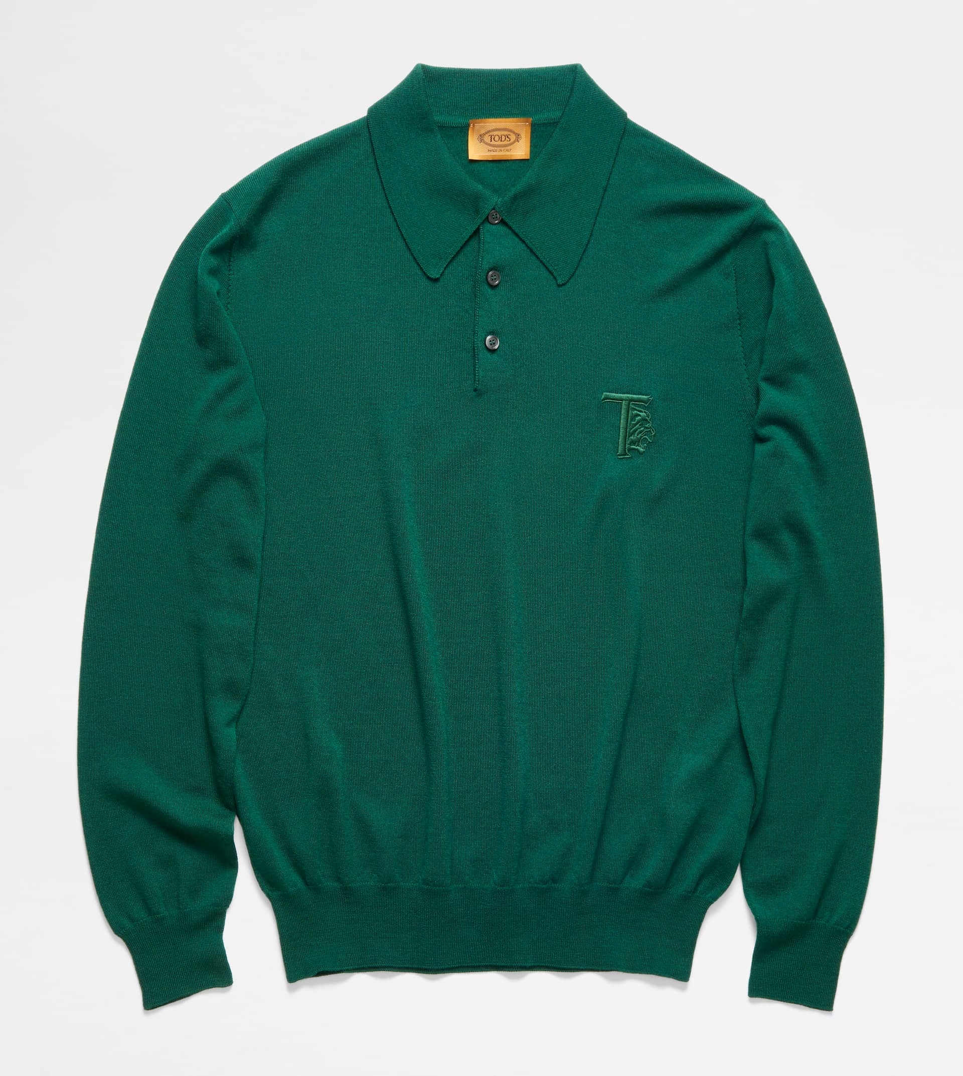 KNITTED POLO SHIRT - GREEN - 1