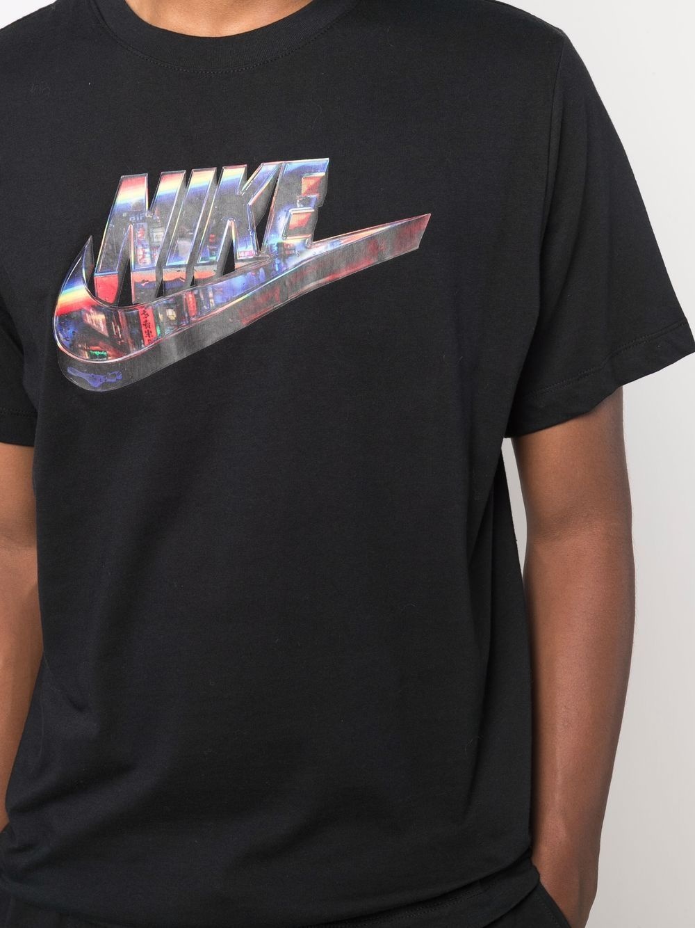 swoosh-print T-shirt - 5