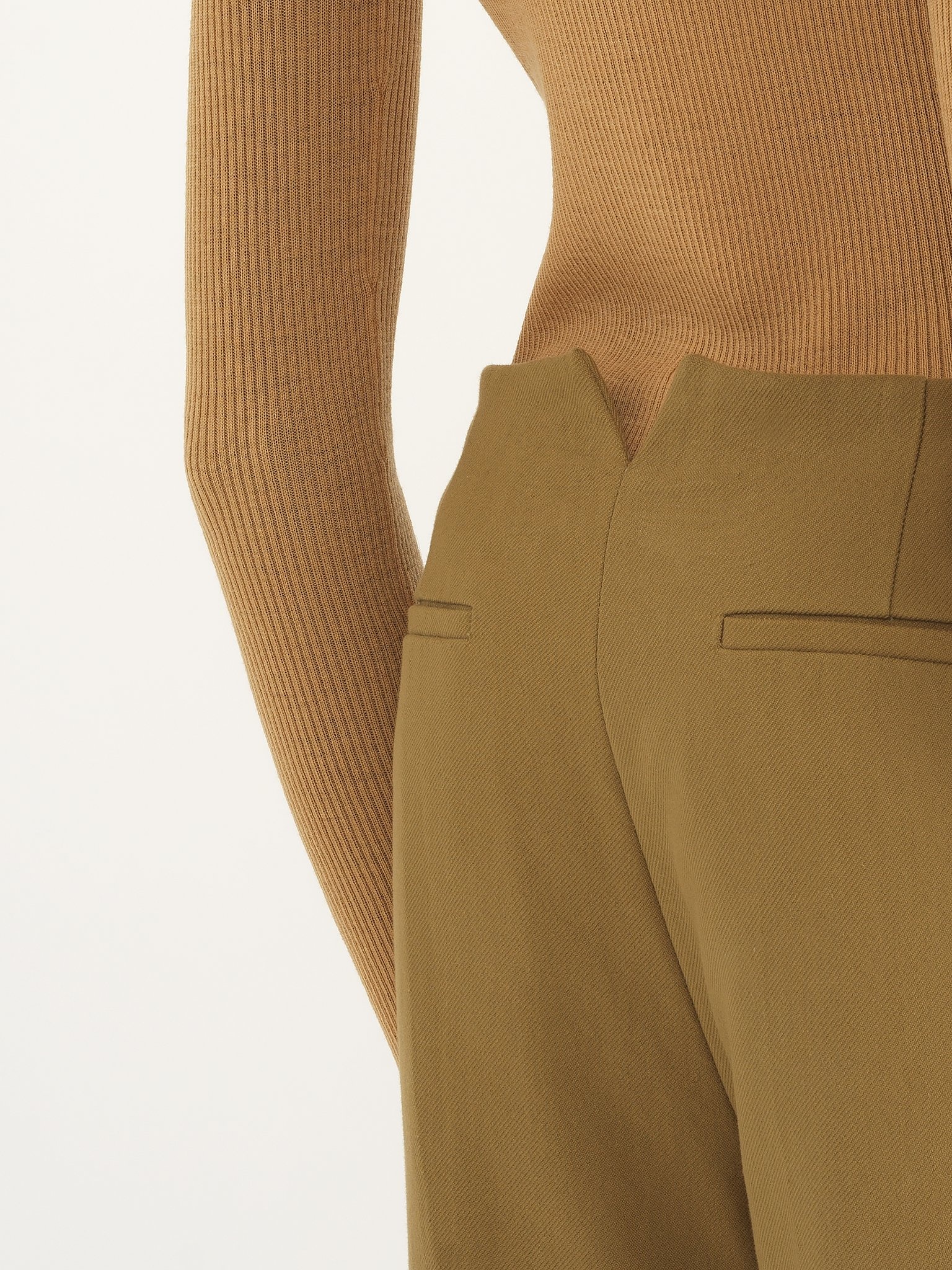 FLARE PANTS IN COTTON DRILL - 7