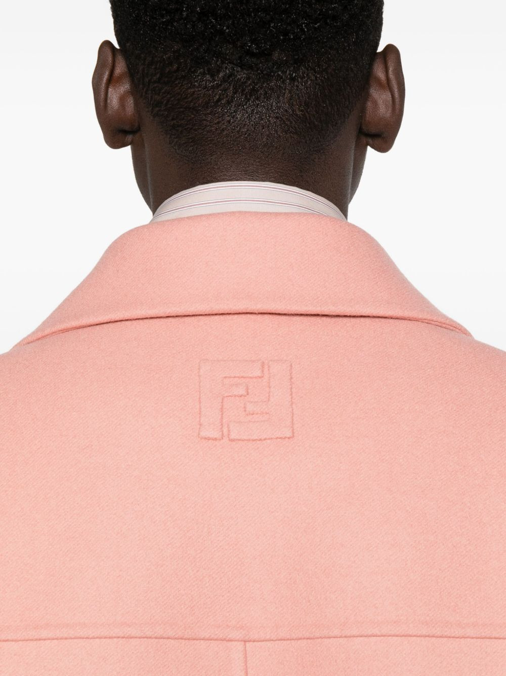 double-breasted patch-pocket coat - 5