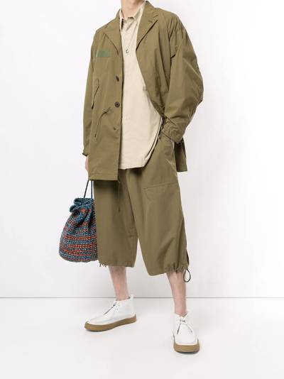 Fumito Ganryu spread-collar coat outlook