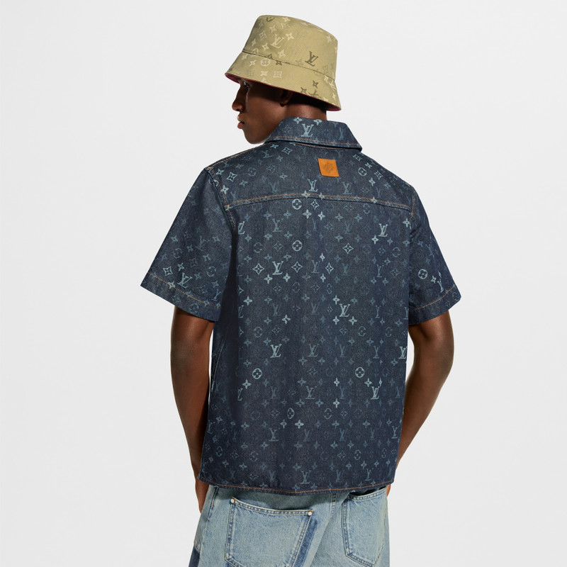 Monogram Denim Short-Sleeved Shirt 5