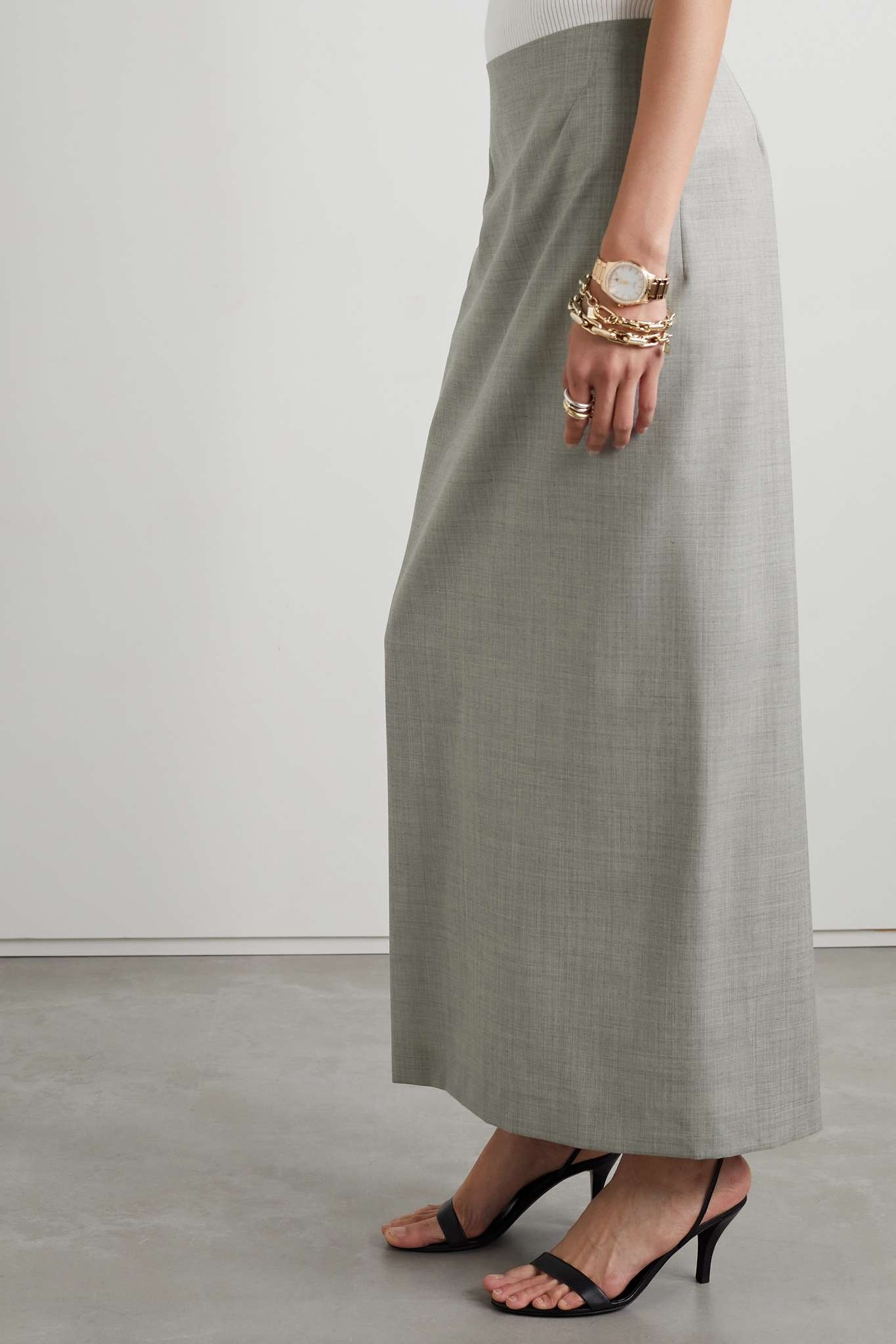 Wool maxi skirt