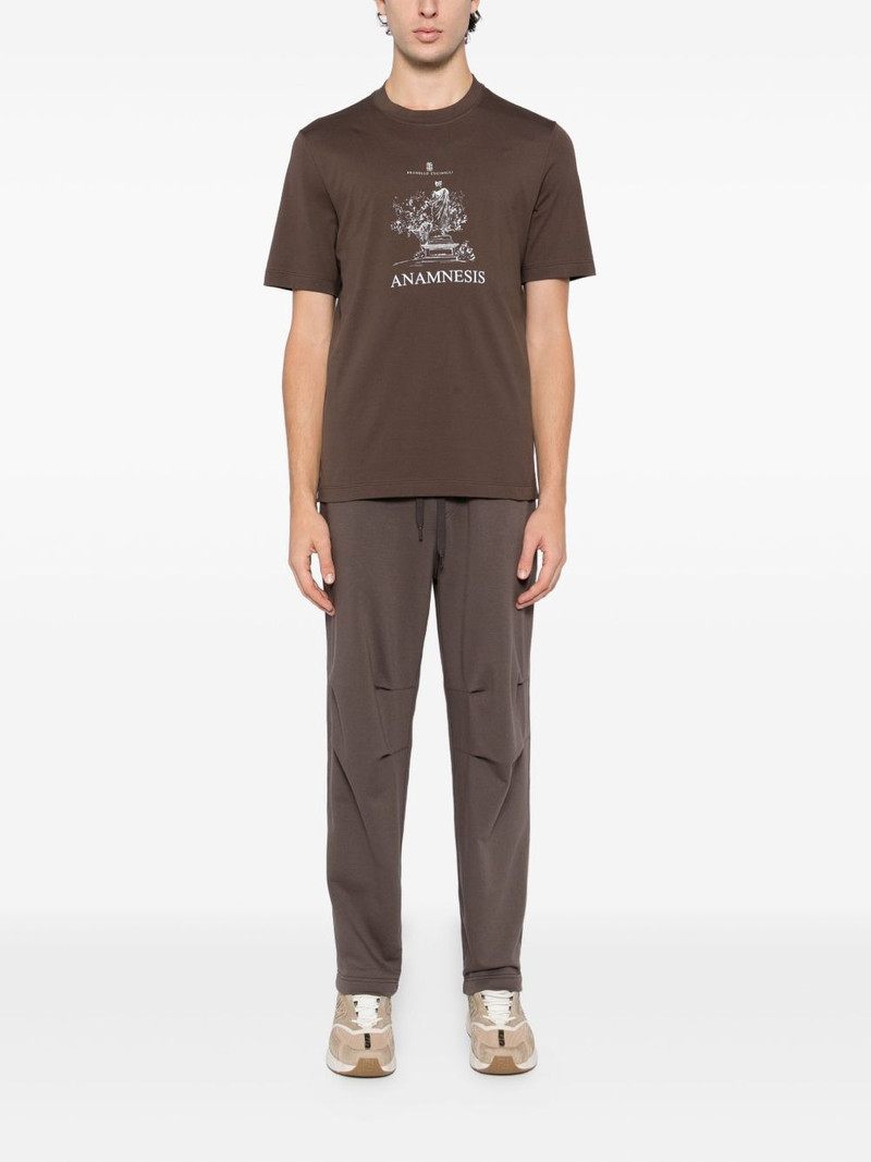 Brunello Cucinelli graphic-print cotton T-shirt outlook