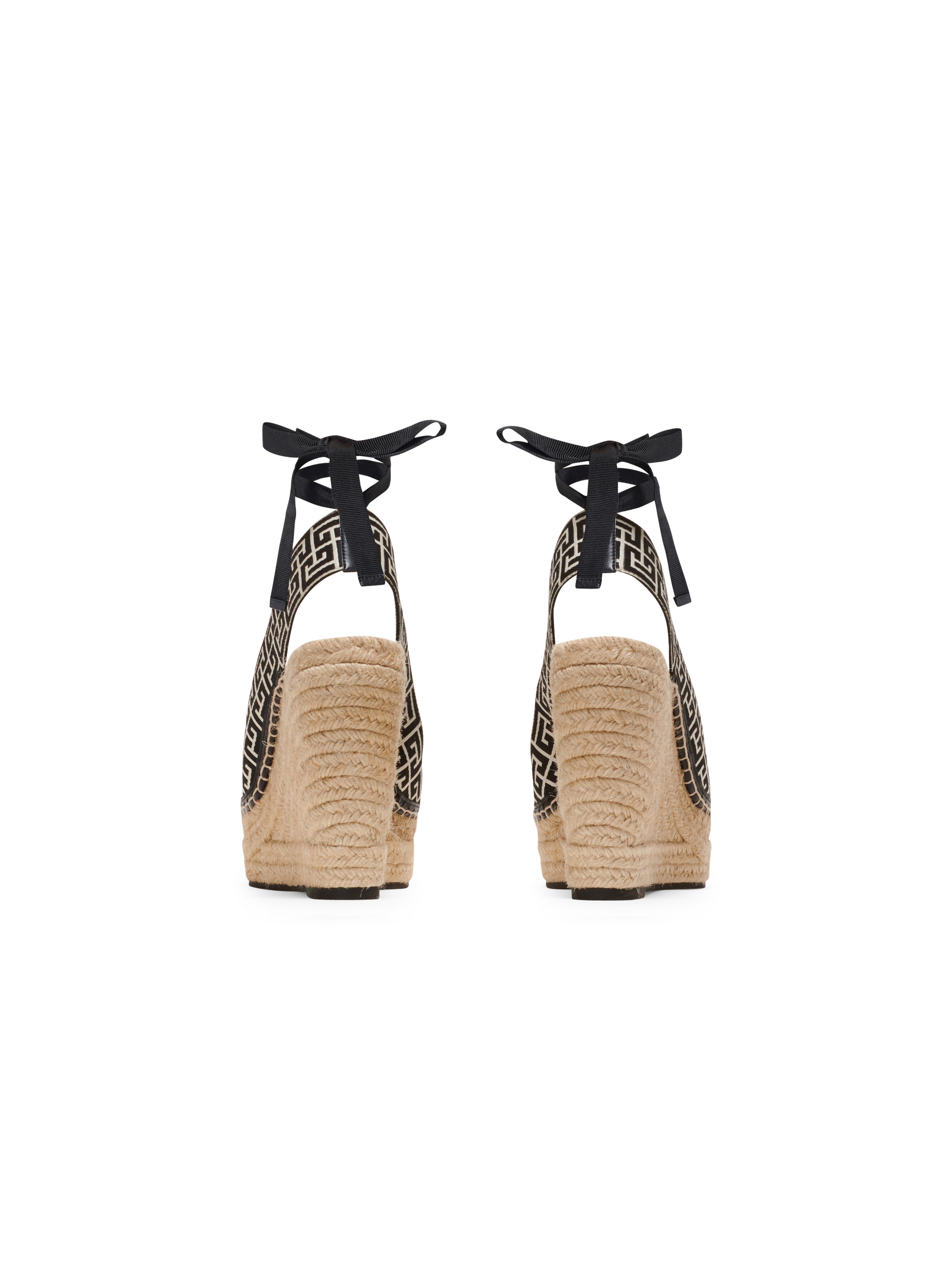 Alex monogram jacquard and leather espadrilles - 4