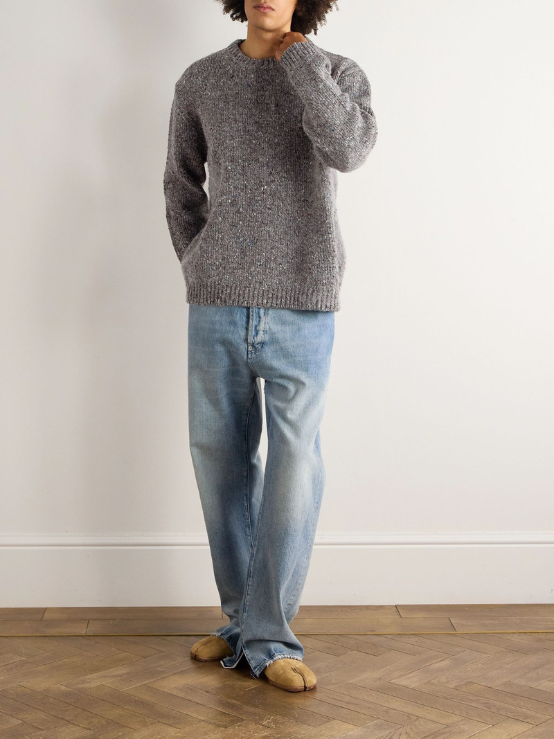 Maison Margiela Distressed Wool Sweater Gray outlook