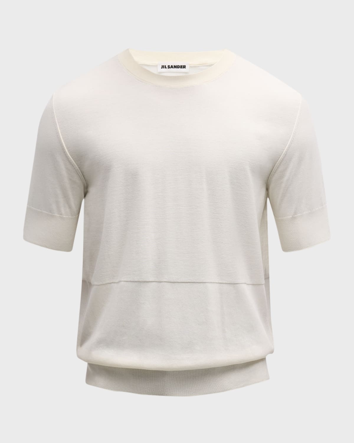 Men's Crew T-Shirt with Stitch Detailing - 1