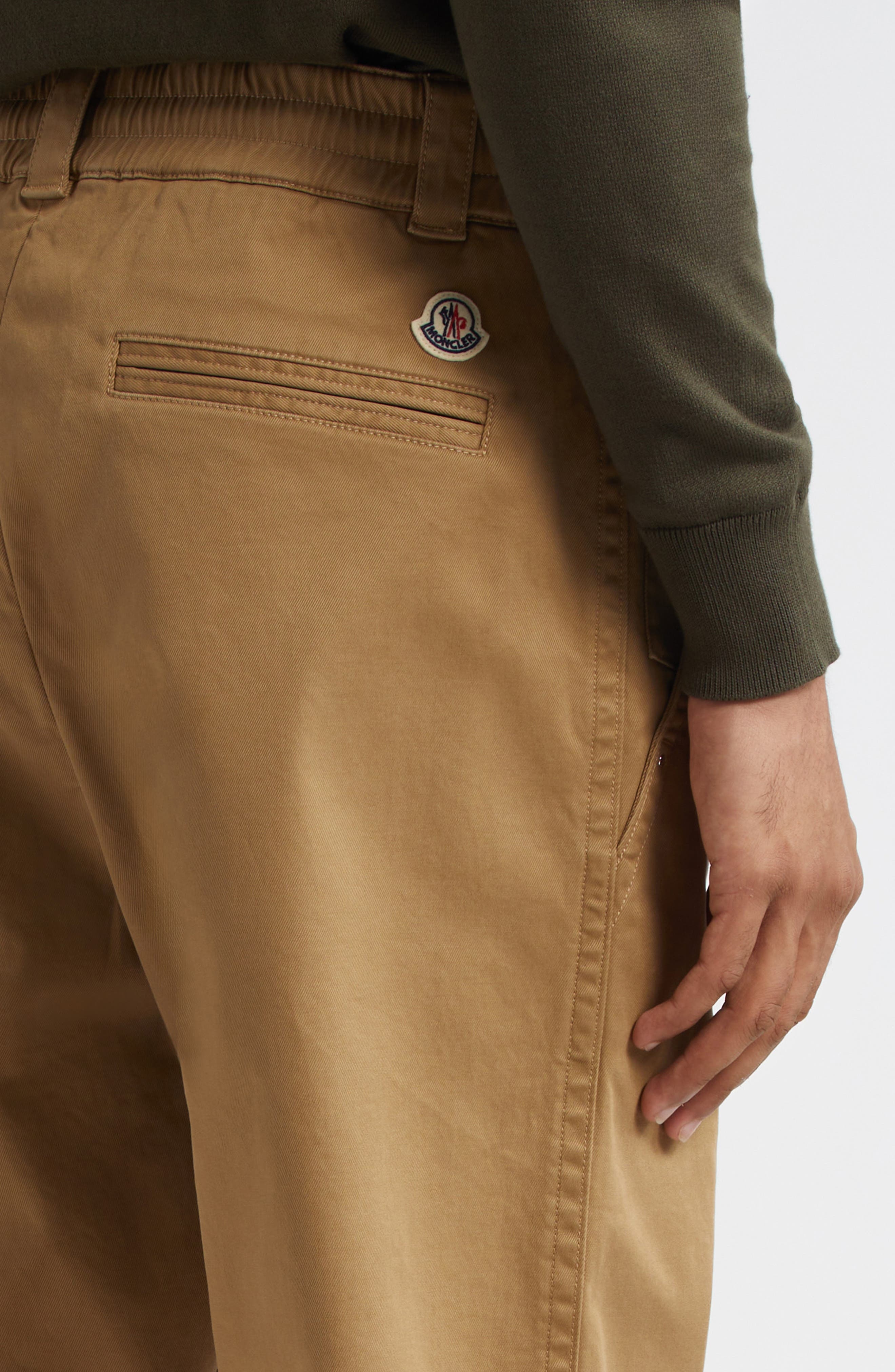 Moncler Cotton Stretch Gabardine Pants in Dijon at Nordstrom - 5