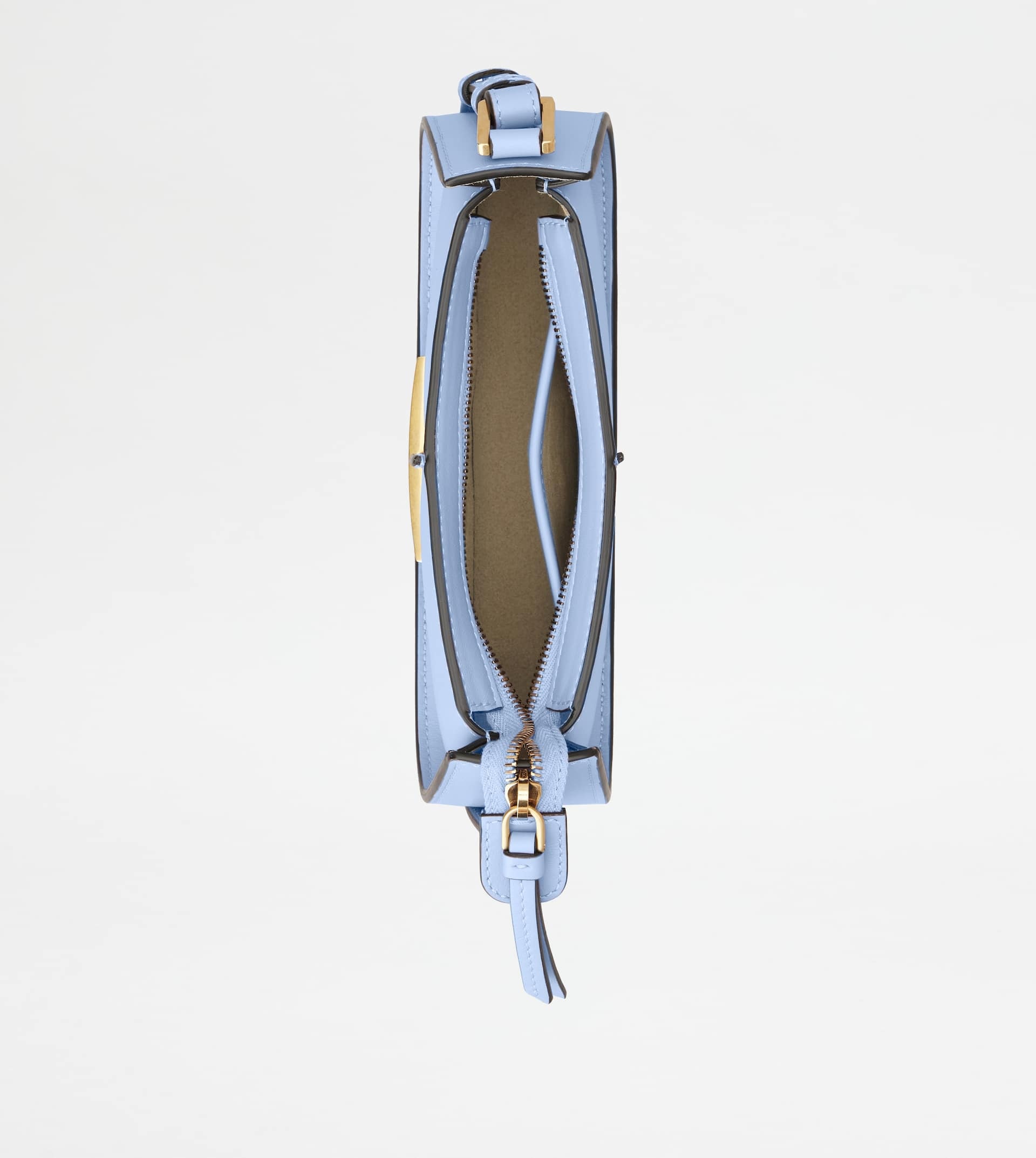 T TIMELESS SHOULDER BAG IN LEATHER MICRO - LIGHT BLUE - 5