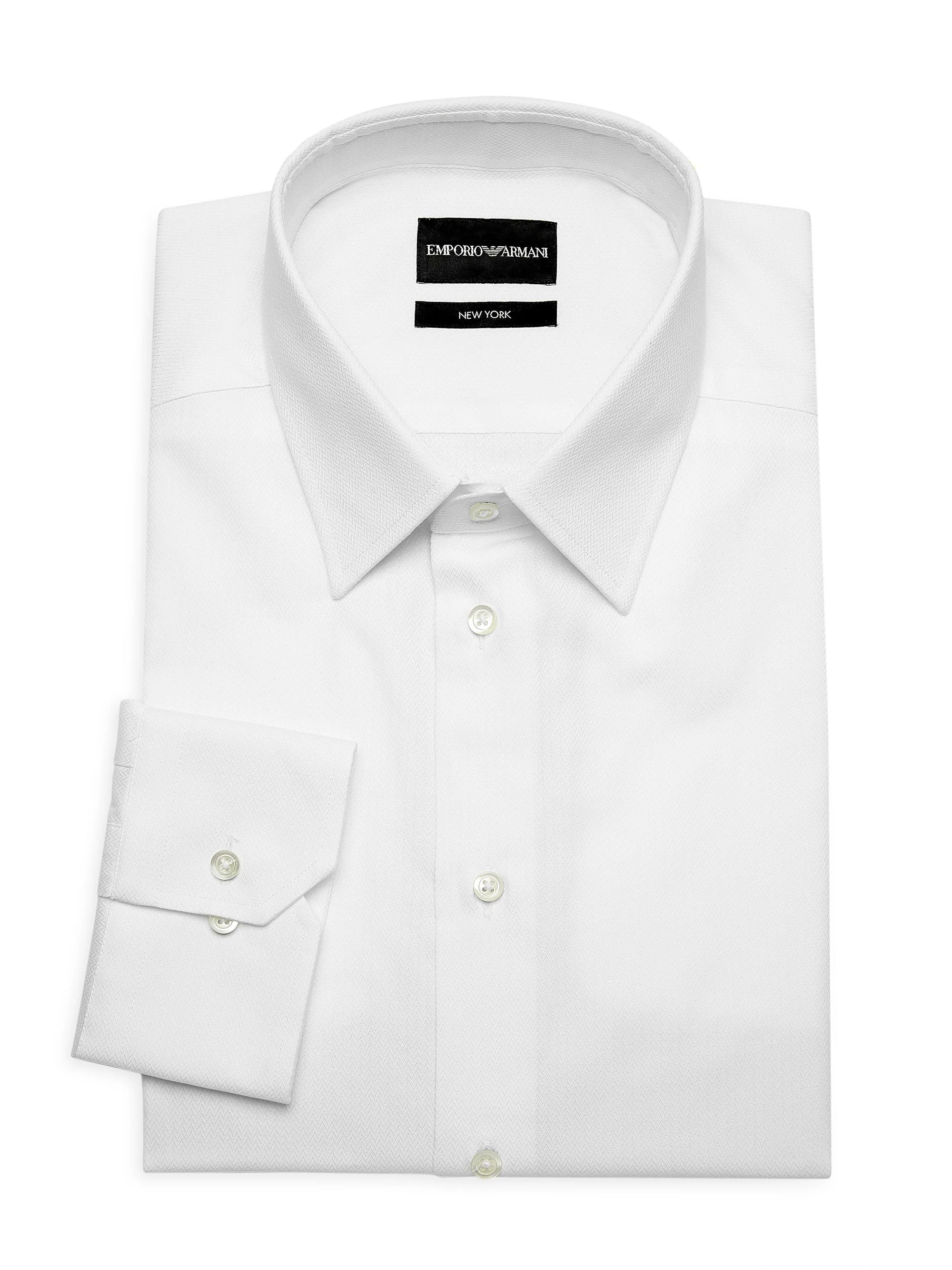 Men's Classic Cotton Dress Shirt - White - 1