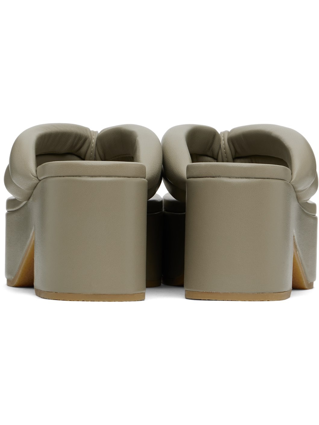 Khaki Platform Sandals - 2