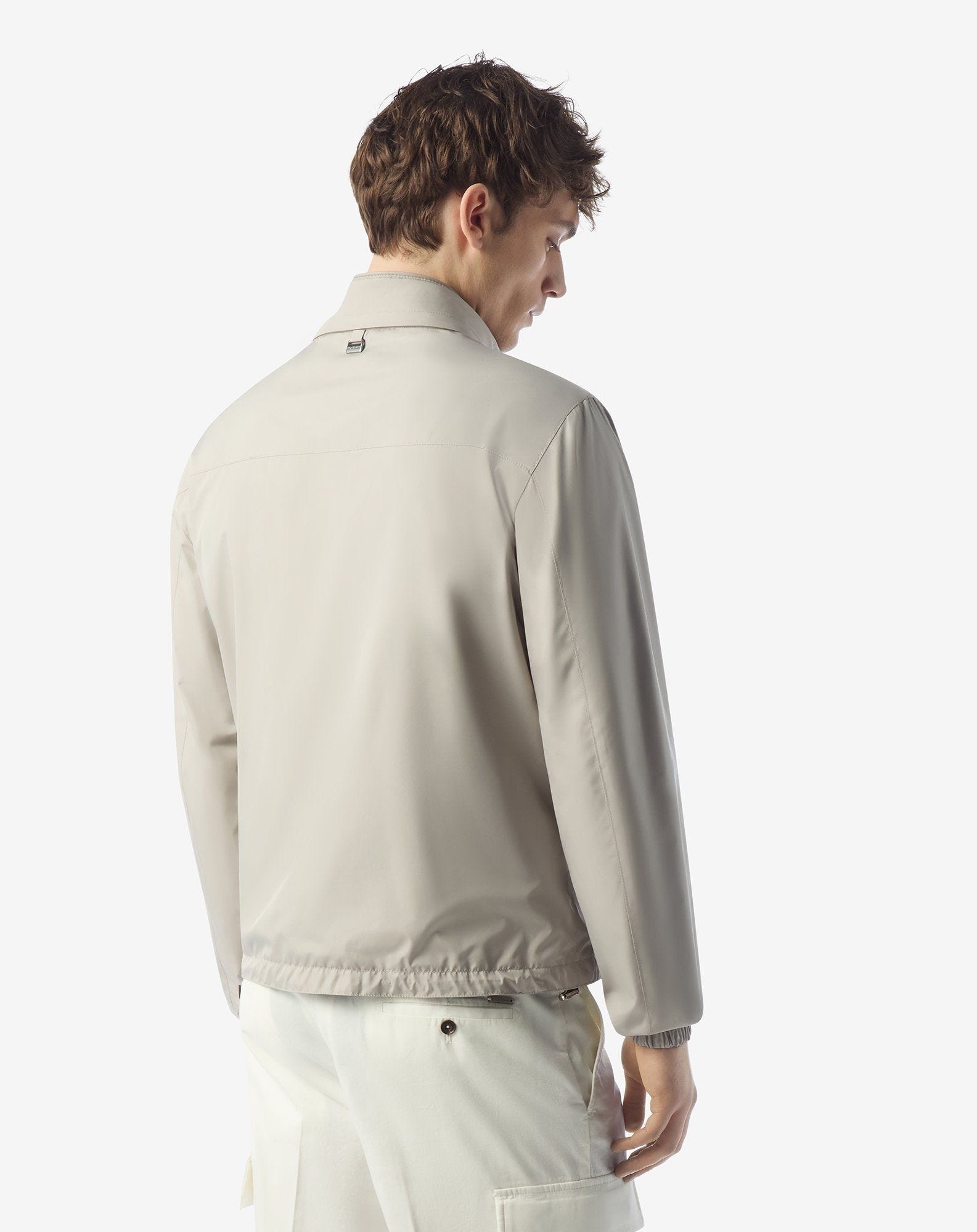 Reversible grey technical poplin jacket - 3