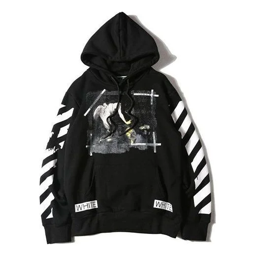 Off-White Caravaggio Hooded Sweatshirt Black OMBB003S160030061088 - 1