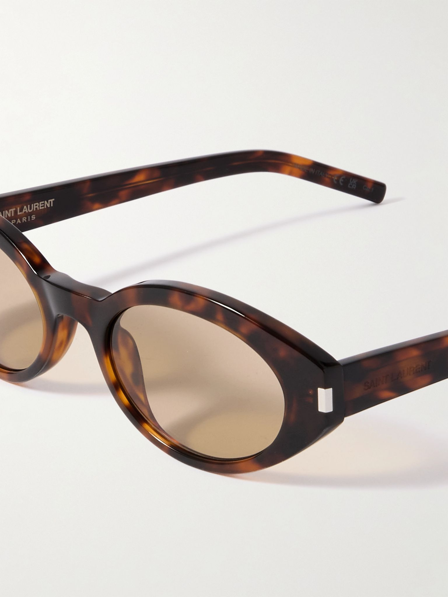 Oval-frame tortoiseshell acetate sunglasses Tortoiseshell - 4