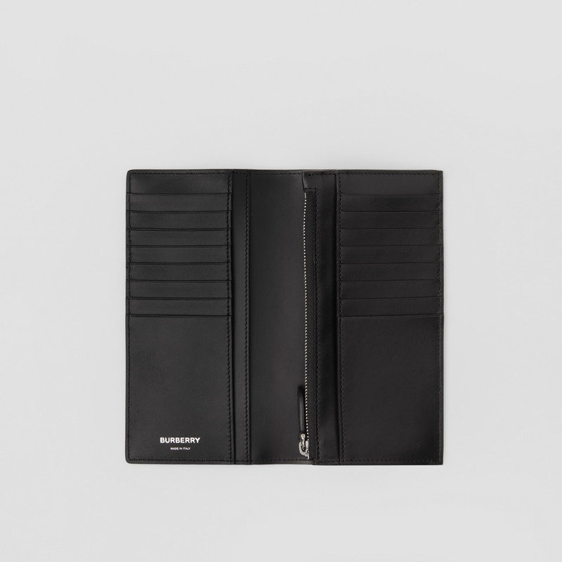 Embossed Check Leather Continental Wallet 3