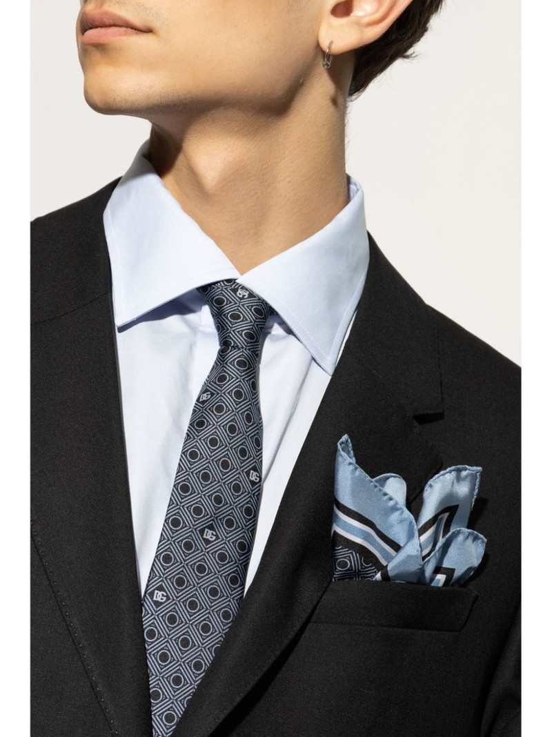 Dolce & Gabbana monogram-print silk pocket square outlook