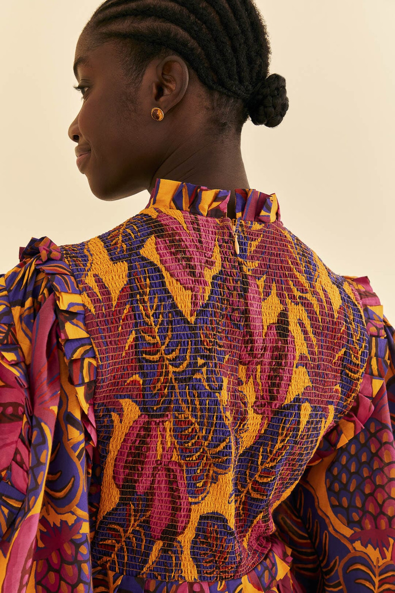 Yellow Fruit Dream Long Sleeve Blouse 5