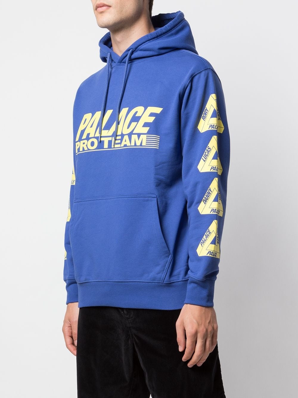 logo print drawstring hoodie - 3