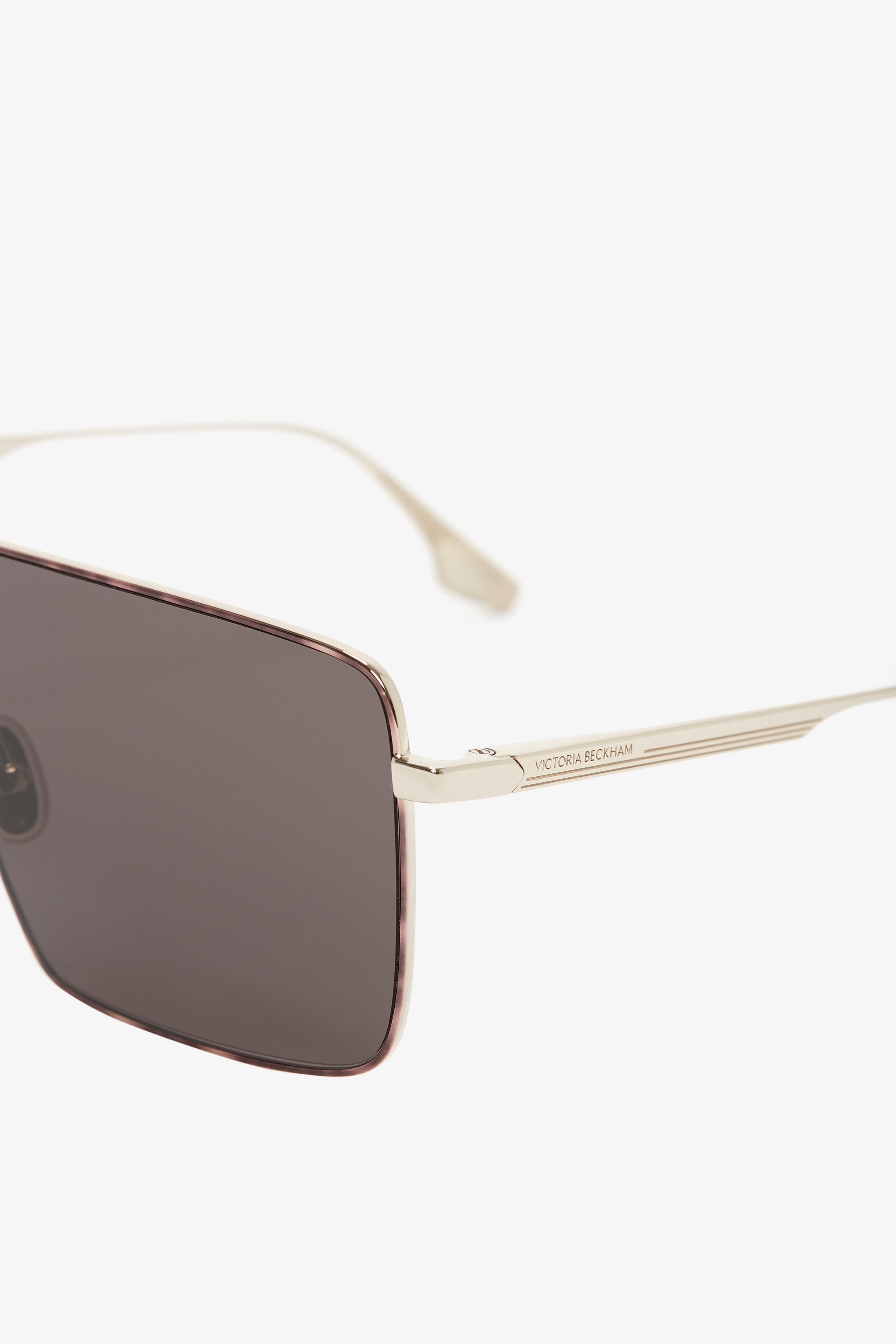 Rectangular Visor In Gold-Smoke - 6