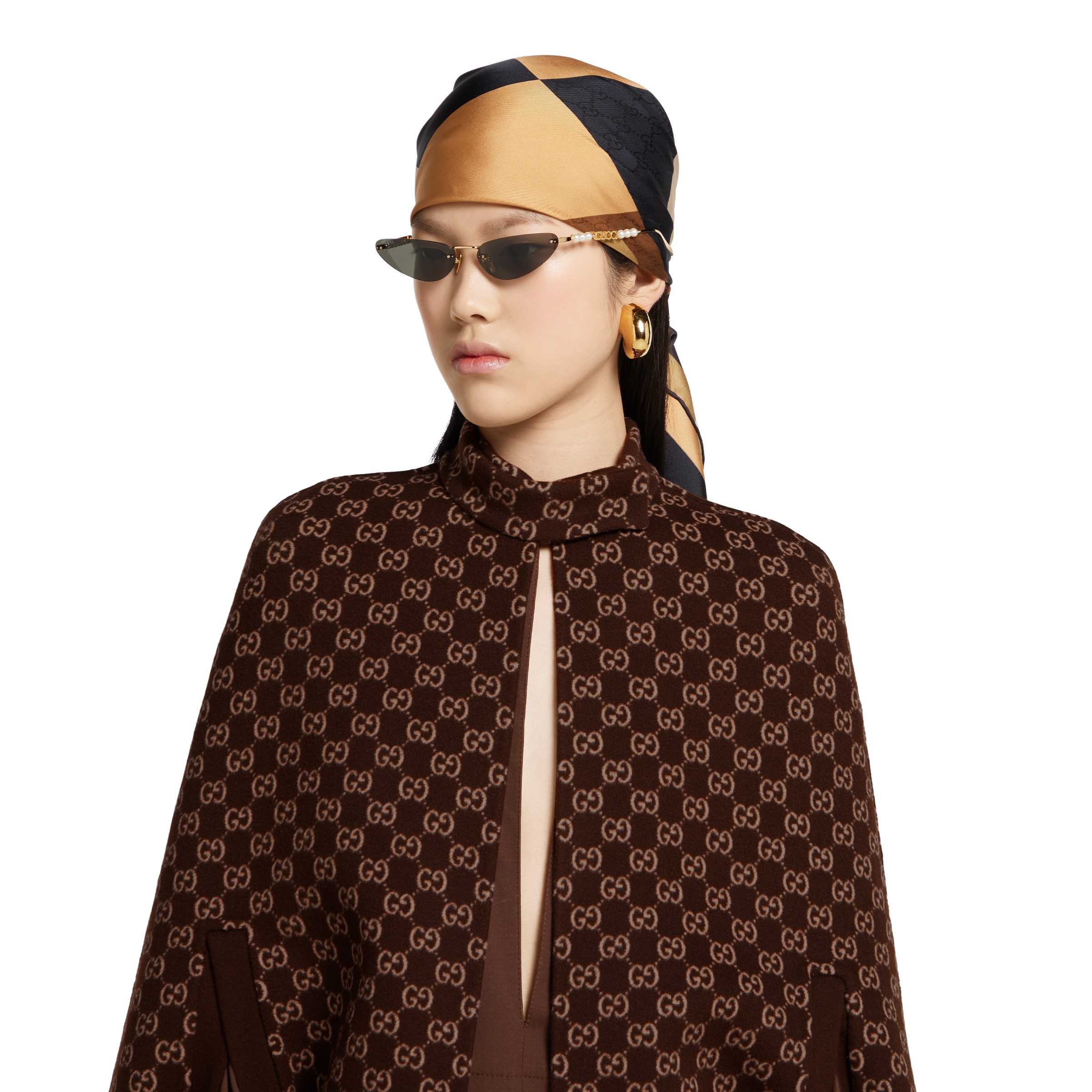 Silk wool cape with Horsebit - 6