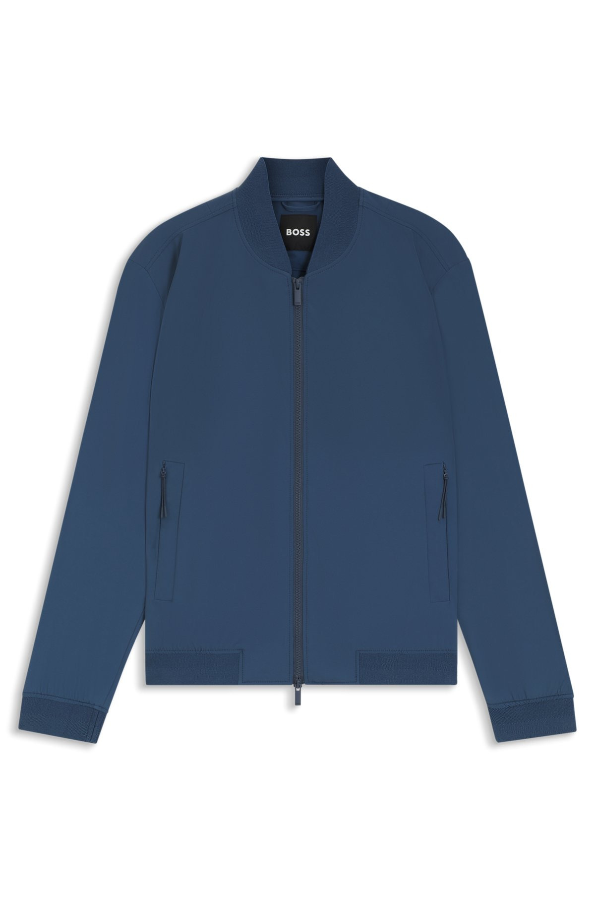SLIM-FIT BLOUSON JACKET WITH KNITTED TRIMS - 1
