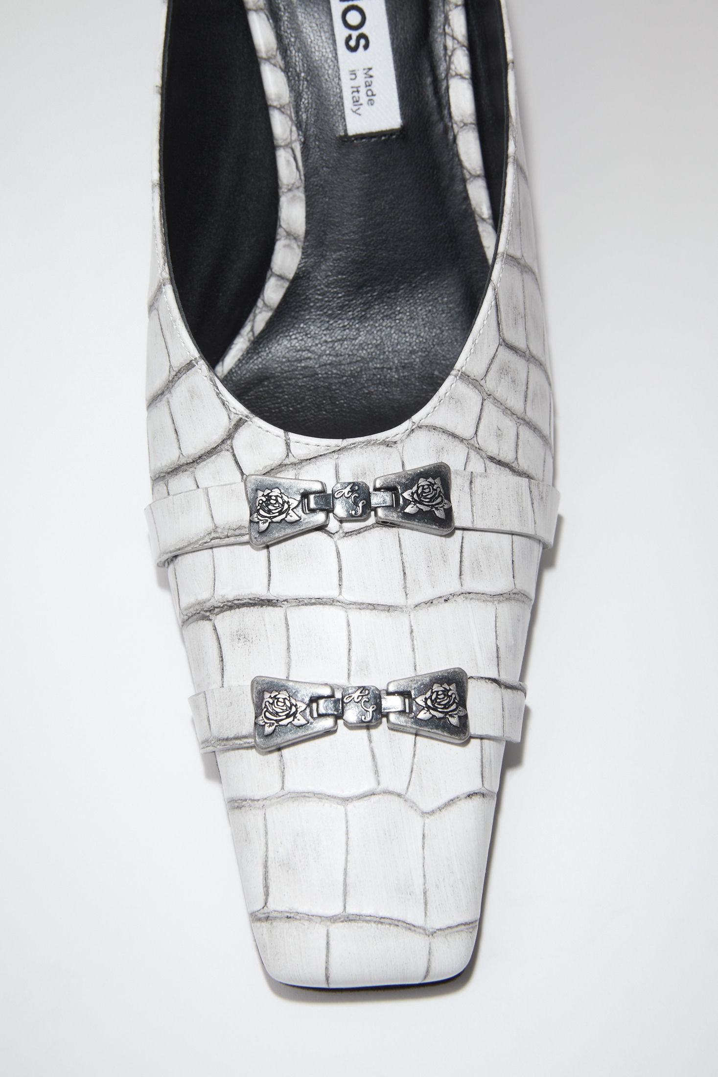 Leather heel mules - Off white - 5