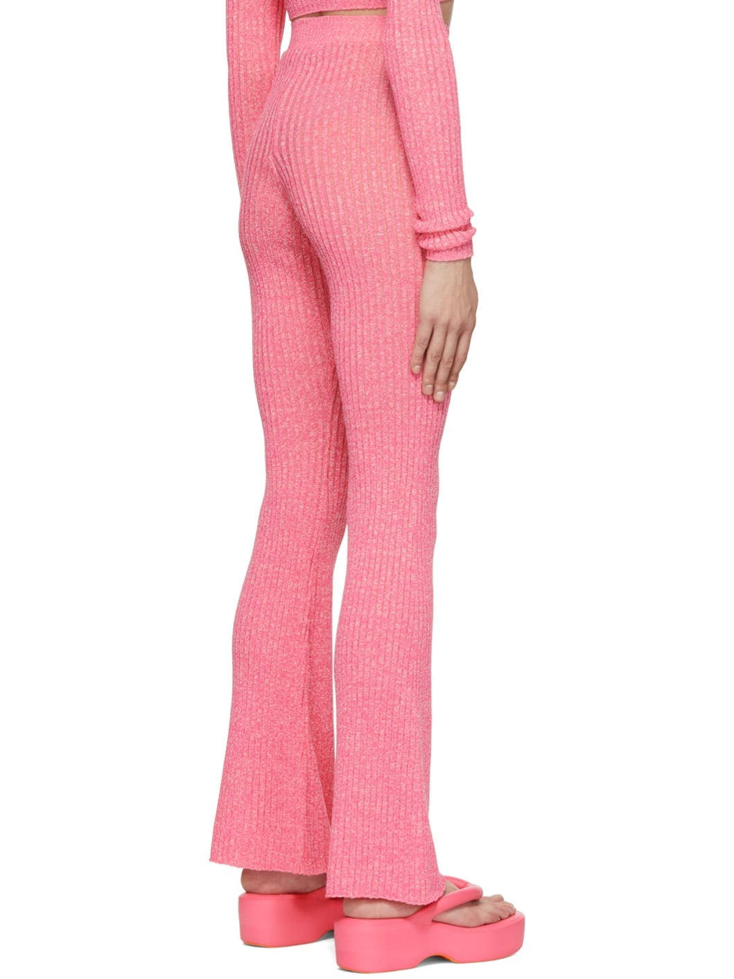 Pink Linen Lounge Pants - 3